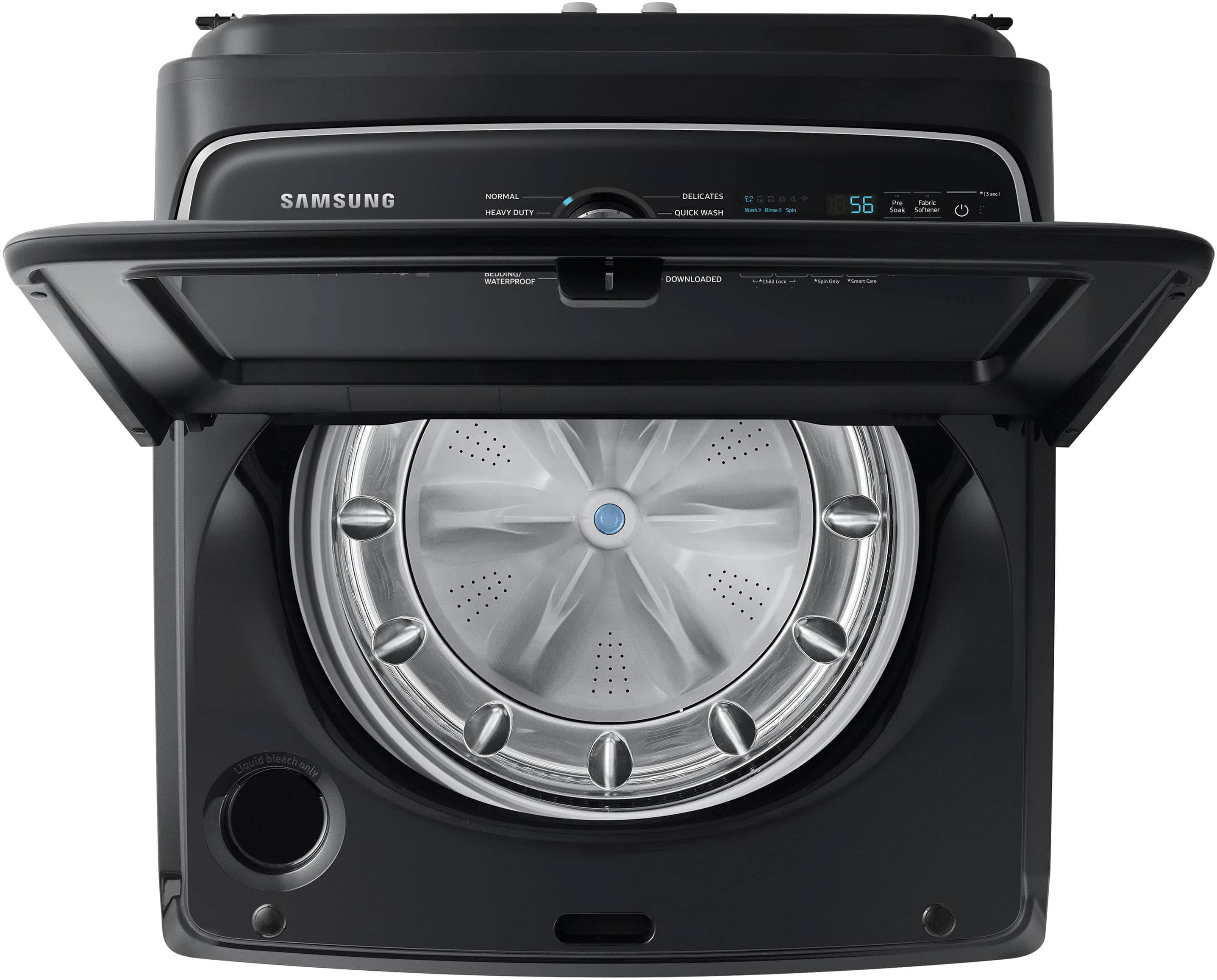 Samsung - 5.5 Cu. Ft. High-Efficiency Smart Top Load Washer with Super Speed Wash - Brushed Black - Image 5