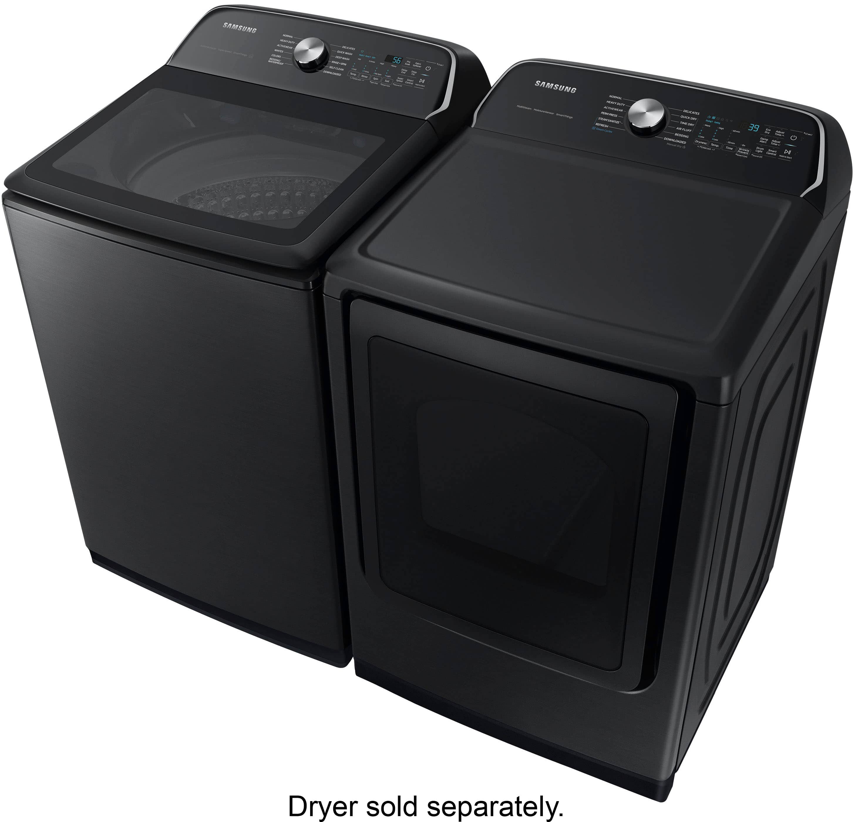 Samsung - 5.5 Cu. Ft. High-Efficiency Smart Top Load Washer with Super Speed Wash - Brushed Black - Image 12