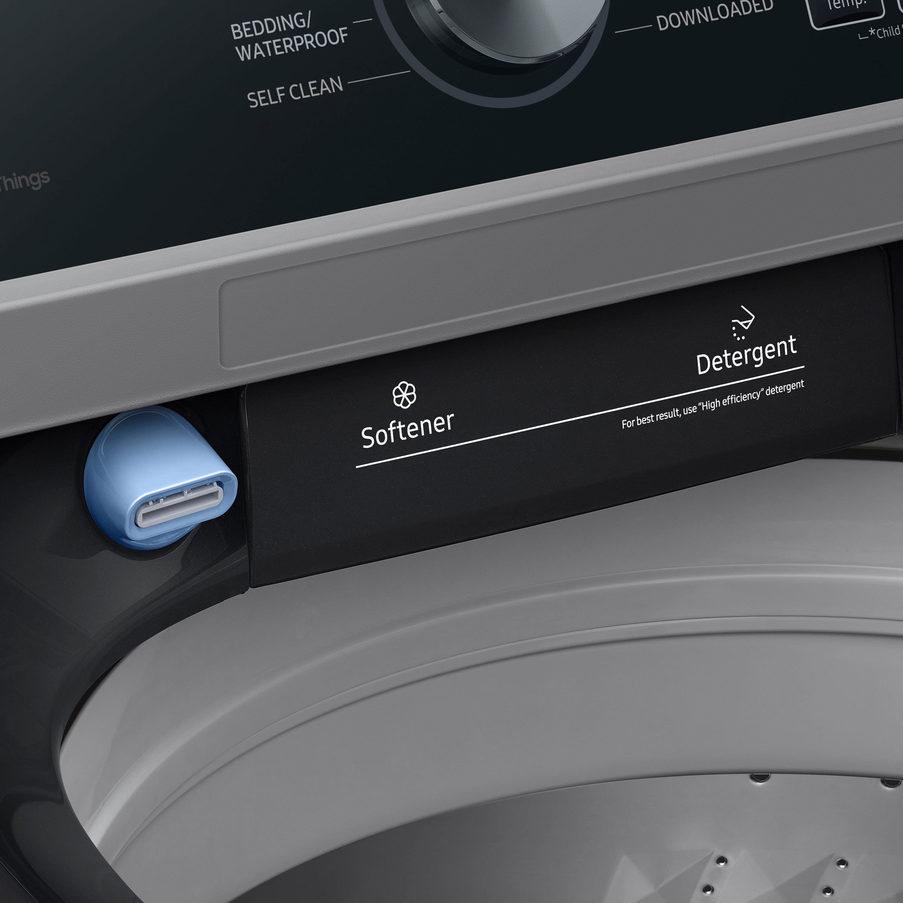 Samsung - 4.6 Cu. Ft. High-Efficiency Smart Top Load Washer with ActiveWave Agitator - Black - Image 8
