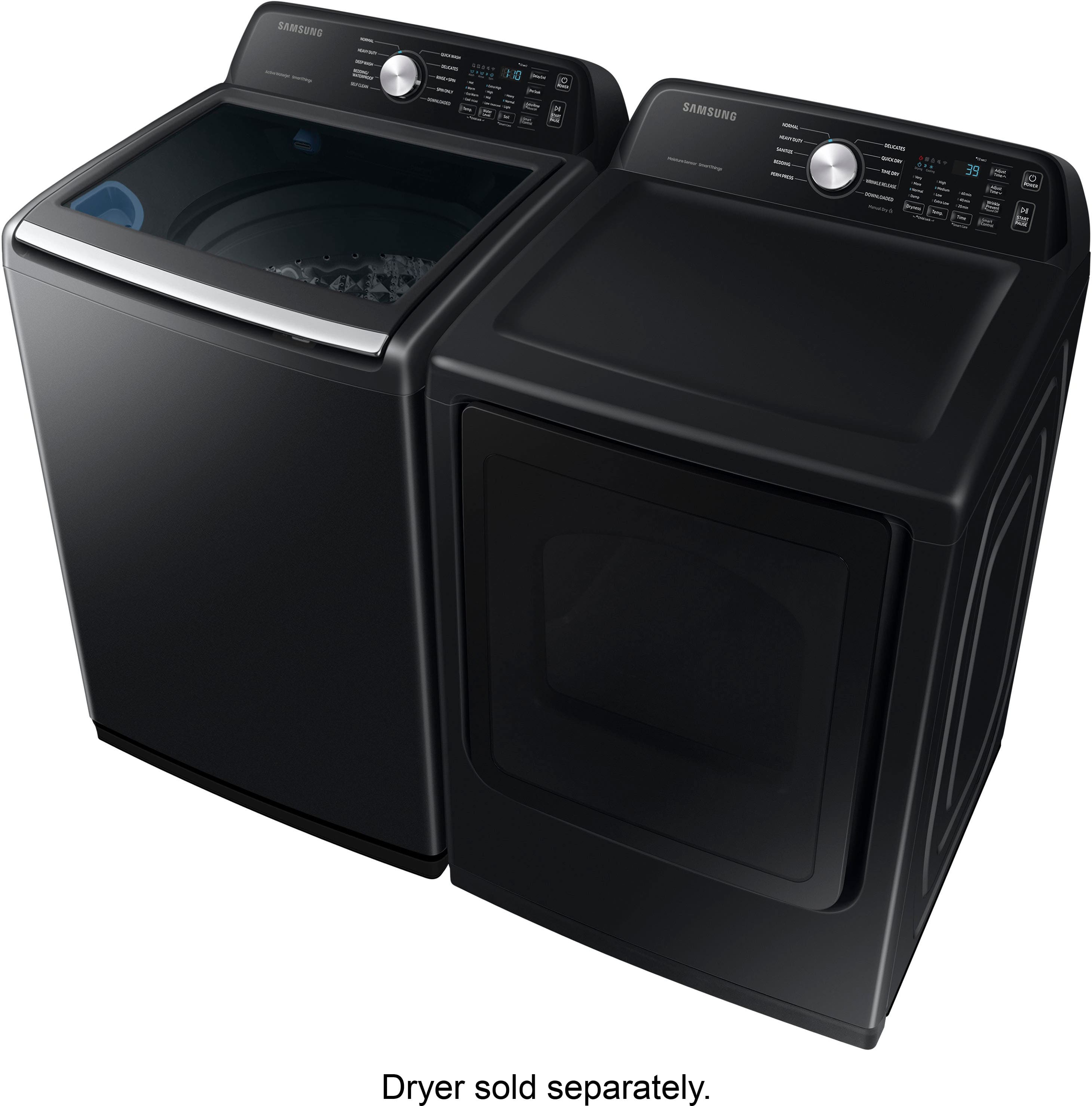 Samsung - 4.6 Cu. Ft. High-Efficiency Smart Top Load Washer with ActiveWave Agitator - Black - Image 11