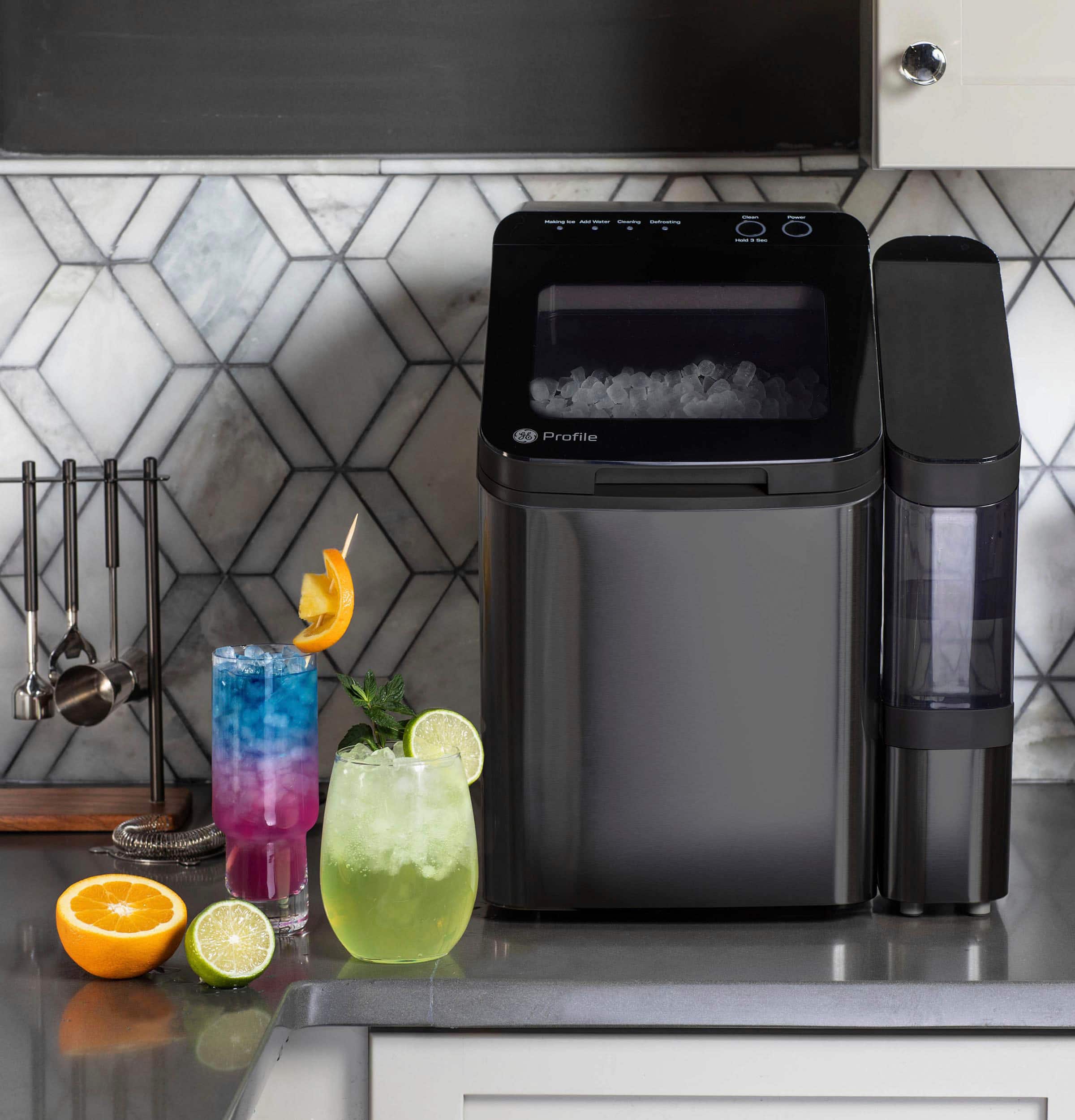 GE Profile - Opal 1.0 Nugget Ice Maker With Side Tank - Black - Image 4