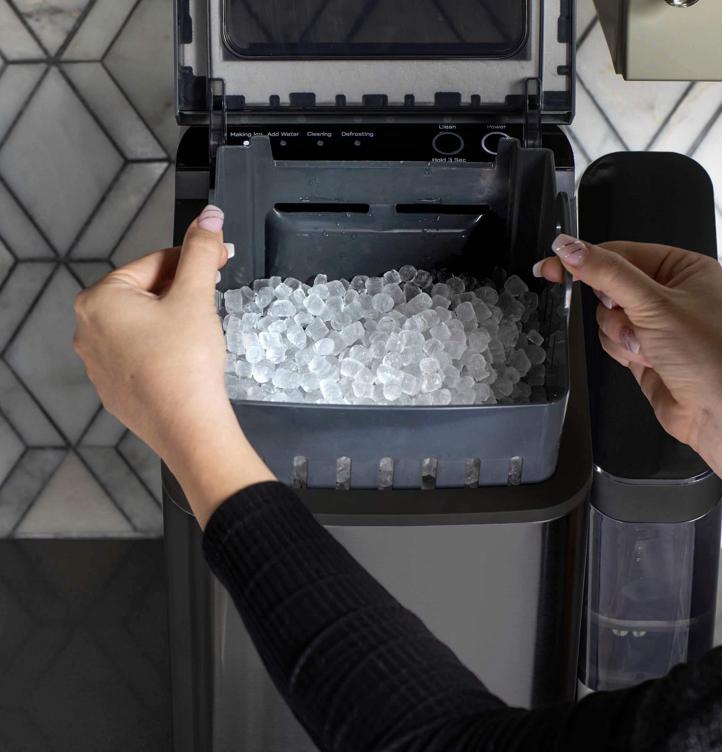 GE Profile - Opal 1.0 Nugget Ice Maker With Side Tank - Black - Image 5