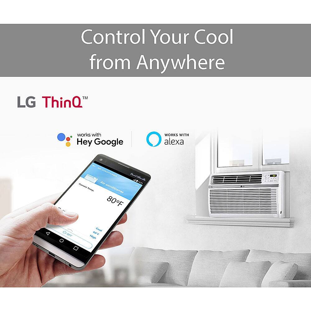 LG - 8,000 BTU Window Air Conditioner with Wifi Controls - White - Image 5