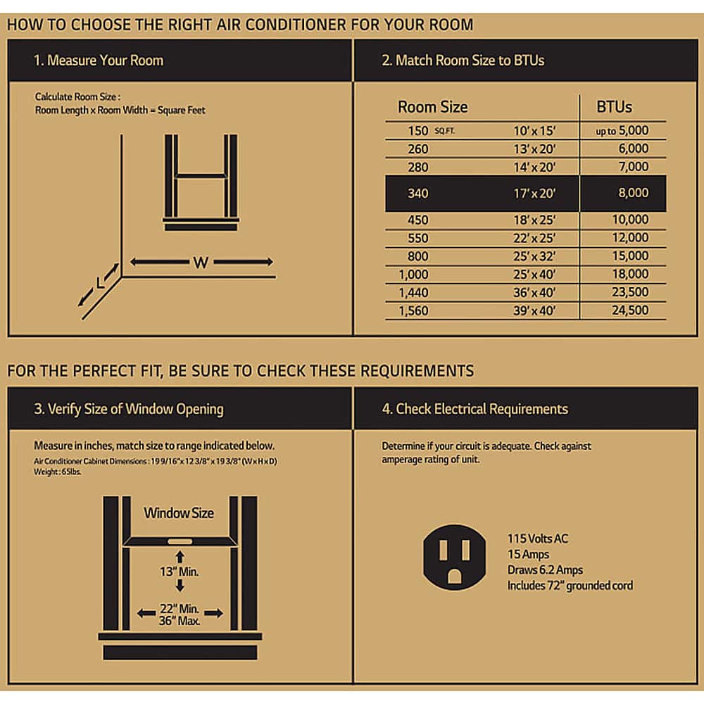 LG - 8,000 BTU Window Air Conditioner with Wifi Controls - White - Image 13