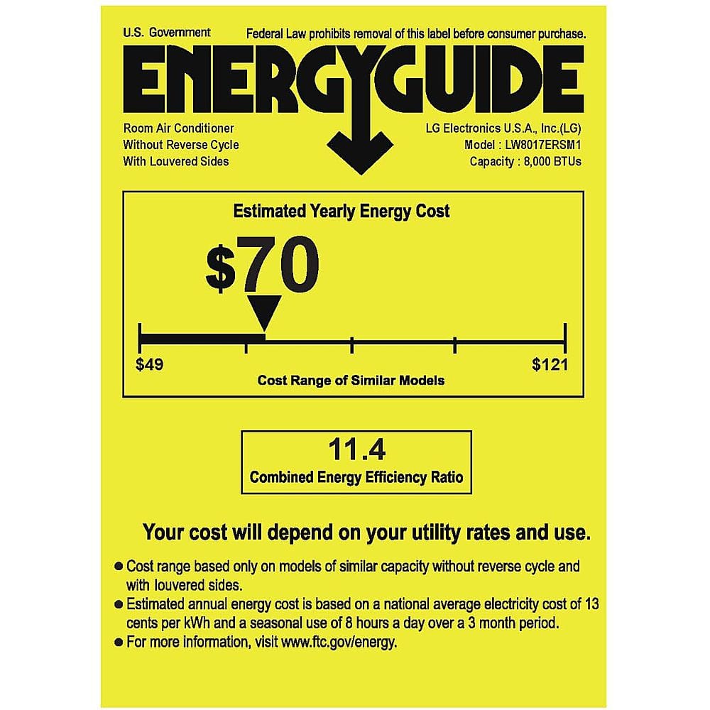 LG - 8,000 BTU Window Air Conditioner with Wifi Controls - White - Image 14