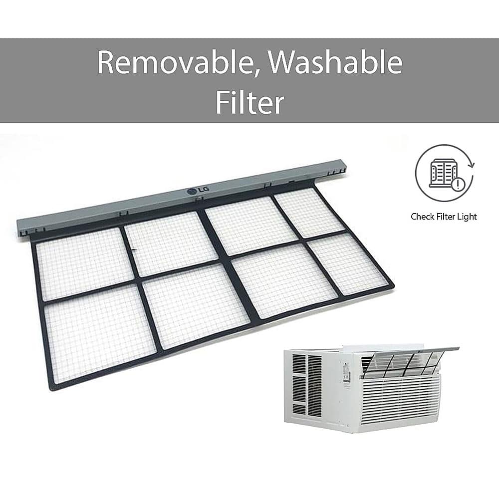 LG - 8,000 BTU Window Air Conditioner with Wifi Controls - White - Image 3