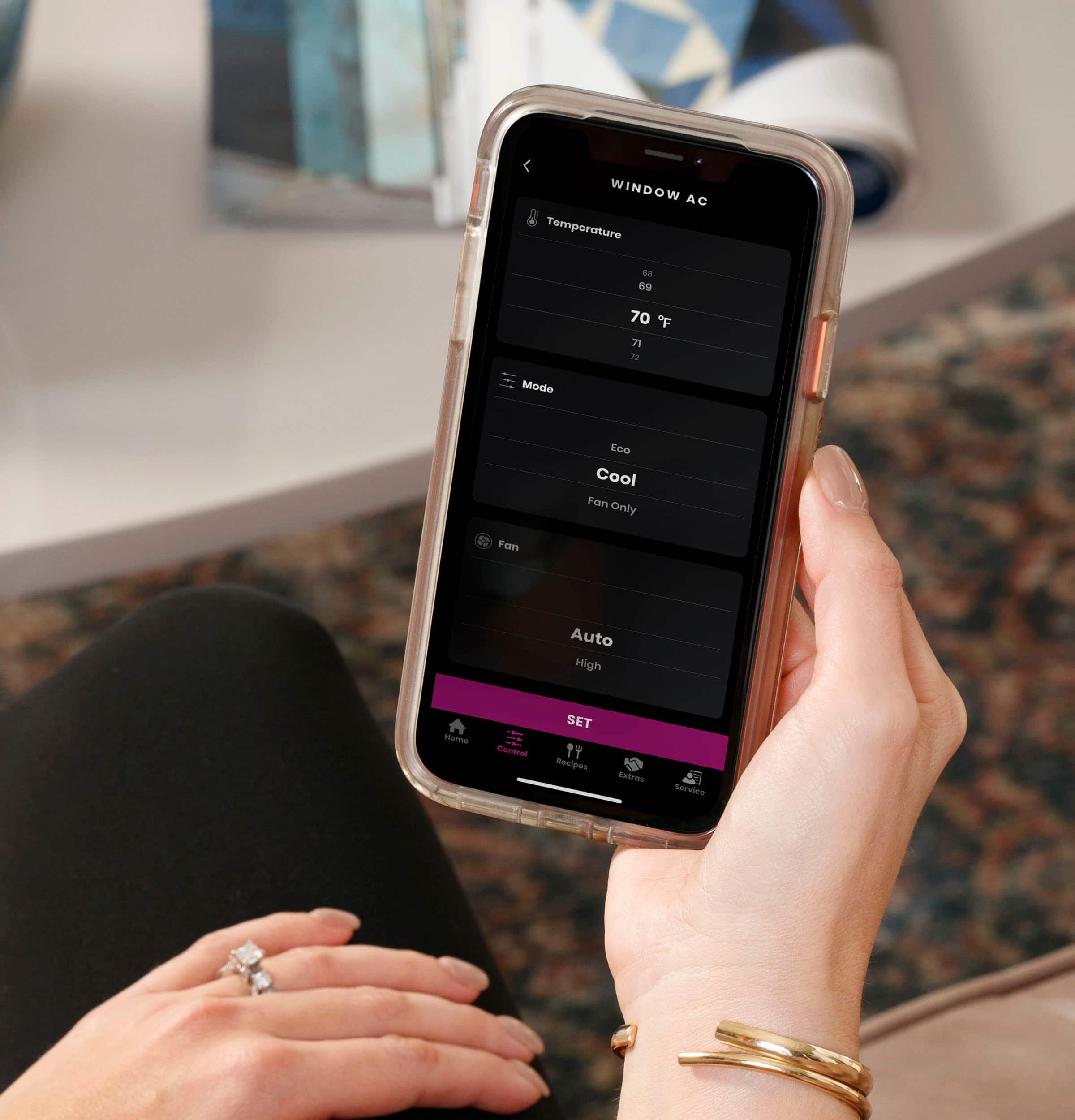 GE - 550 Sq. Ft. 12000 BTU Smart Window Air Conditioner - White - Image 4