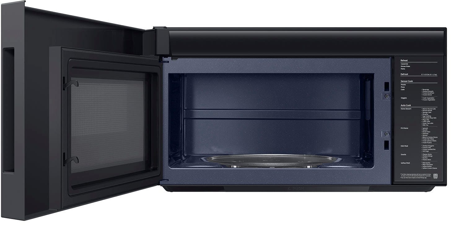 Samsung - Bespoke 2.1 Cu. Ft. Over-the-Range Microwave with Sensor Cooking and Auto Dimming Glass Touch Controls - White Glass - Image 7