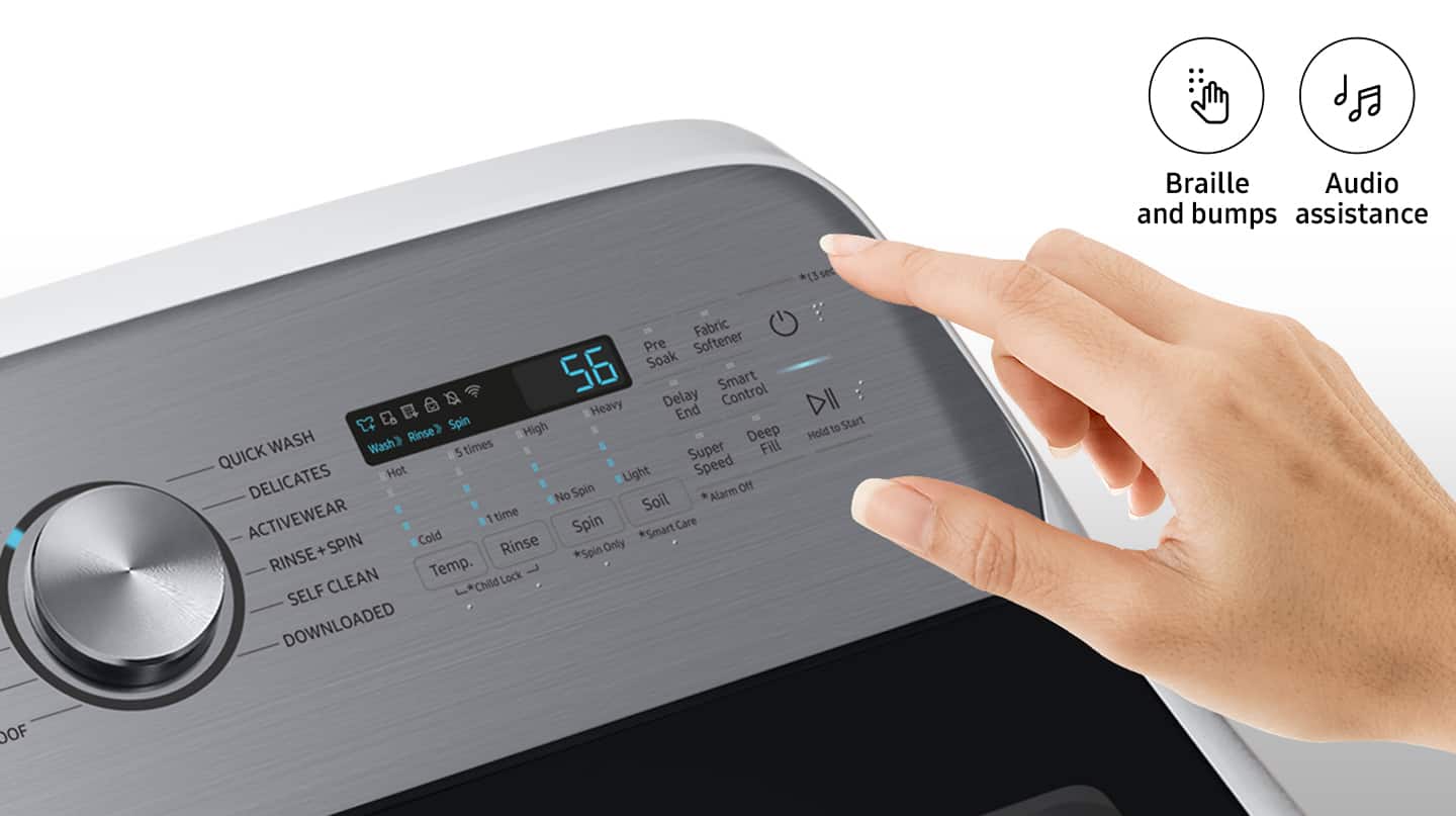 Samsung - 5.2 Cu. Ft. High-Efficiency Smart Top Load Washer with Super Speed Wash - White - Image 8