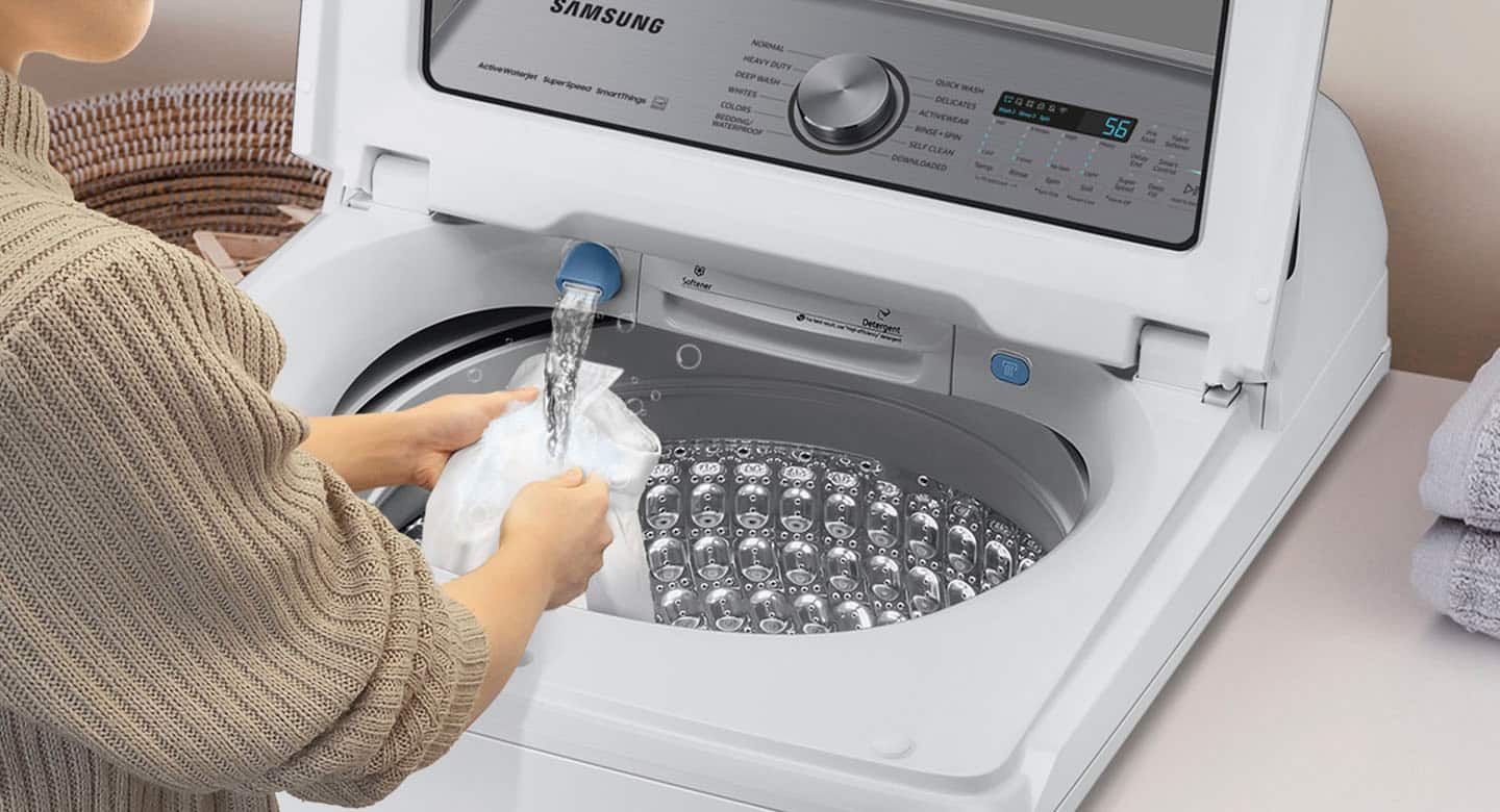 Samsung - 5.2 Cu. Ft. High-Efficiency Smart Top Load Washer with Super Speed Wash - White - Image 18