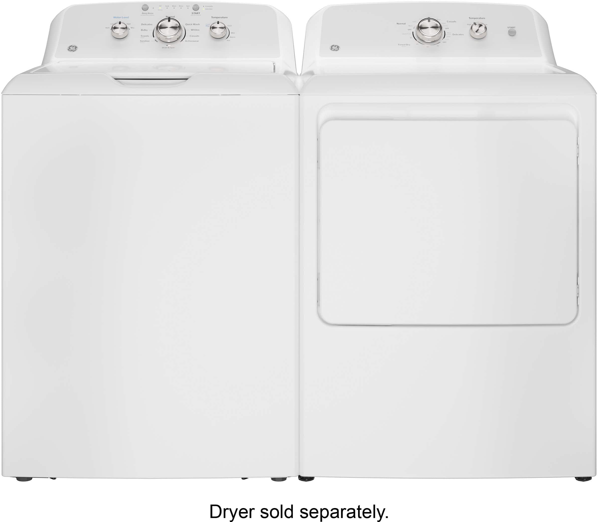 GE - 4.3 Cu. Ft. High-Efficiency Top Load Washer with Cold Plus - White with Silver Matte - Image 6