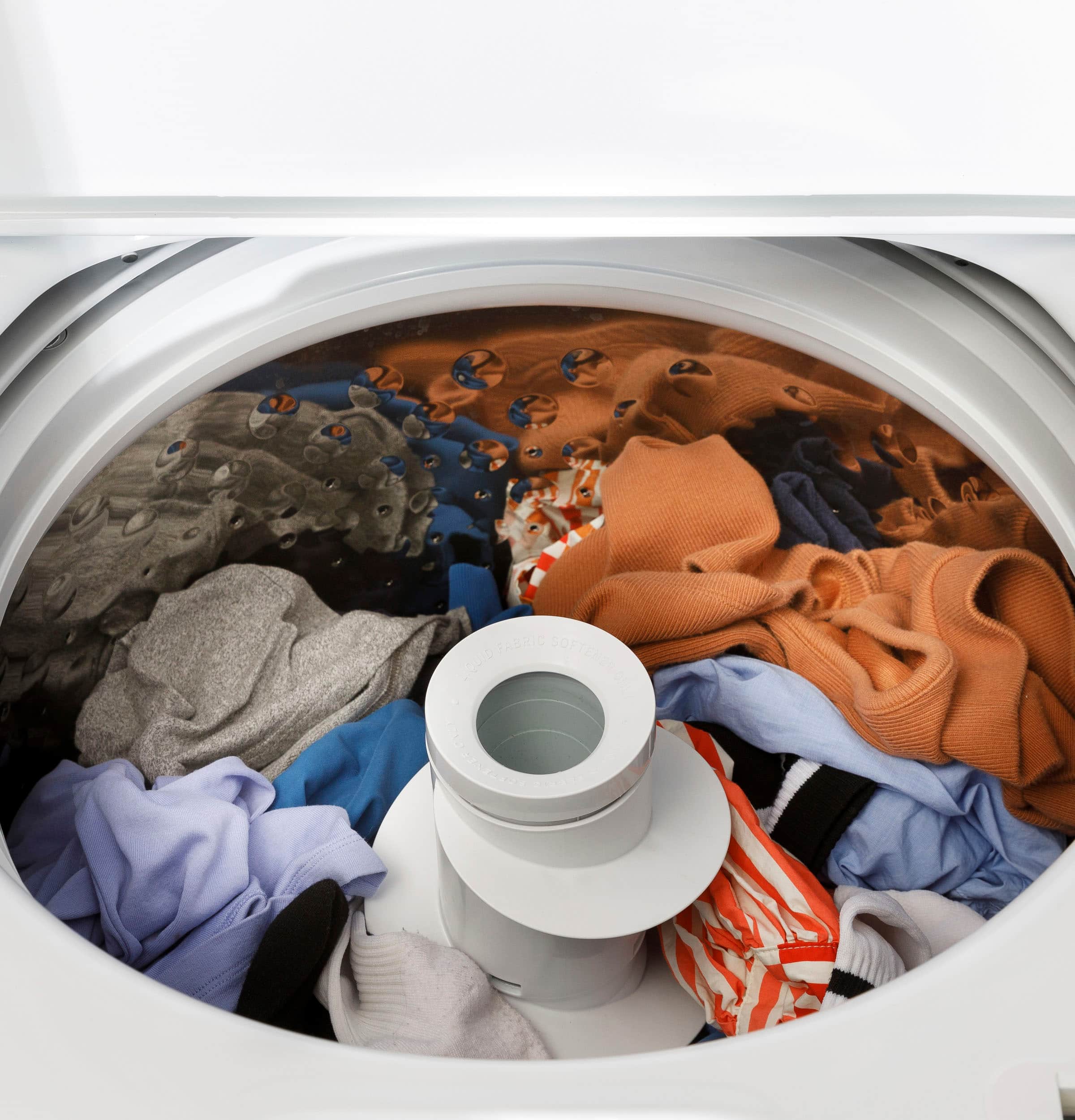 GE - 4.3 Cu. Ft. High-Efficiency Top Load Washer with Cold Plus - White with Silver Matte - Image 14