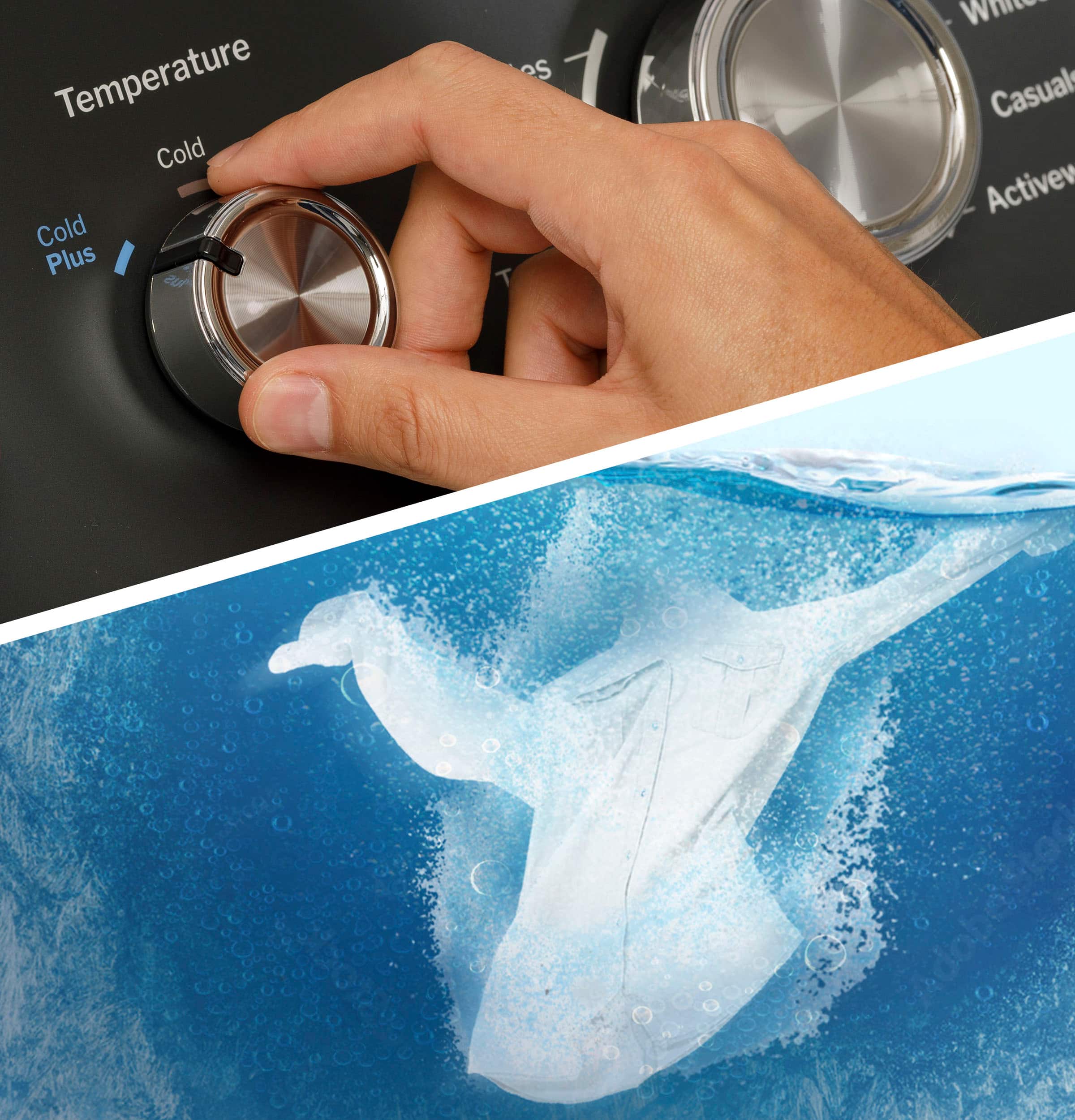 GE - 4.3 Cu. Ft. High-Efficiency Top Load Washer with Cold Plus - White with Silver Matte - Image 19