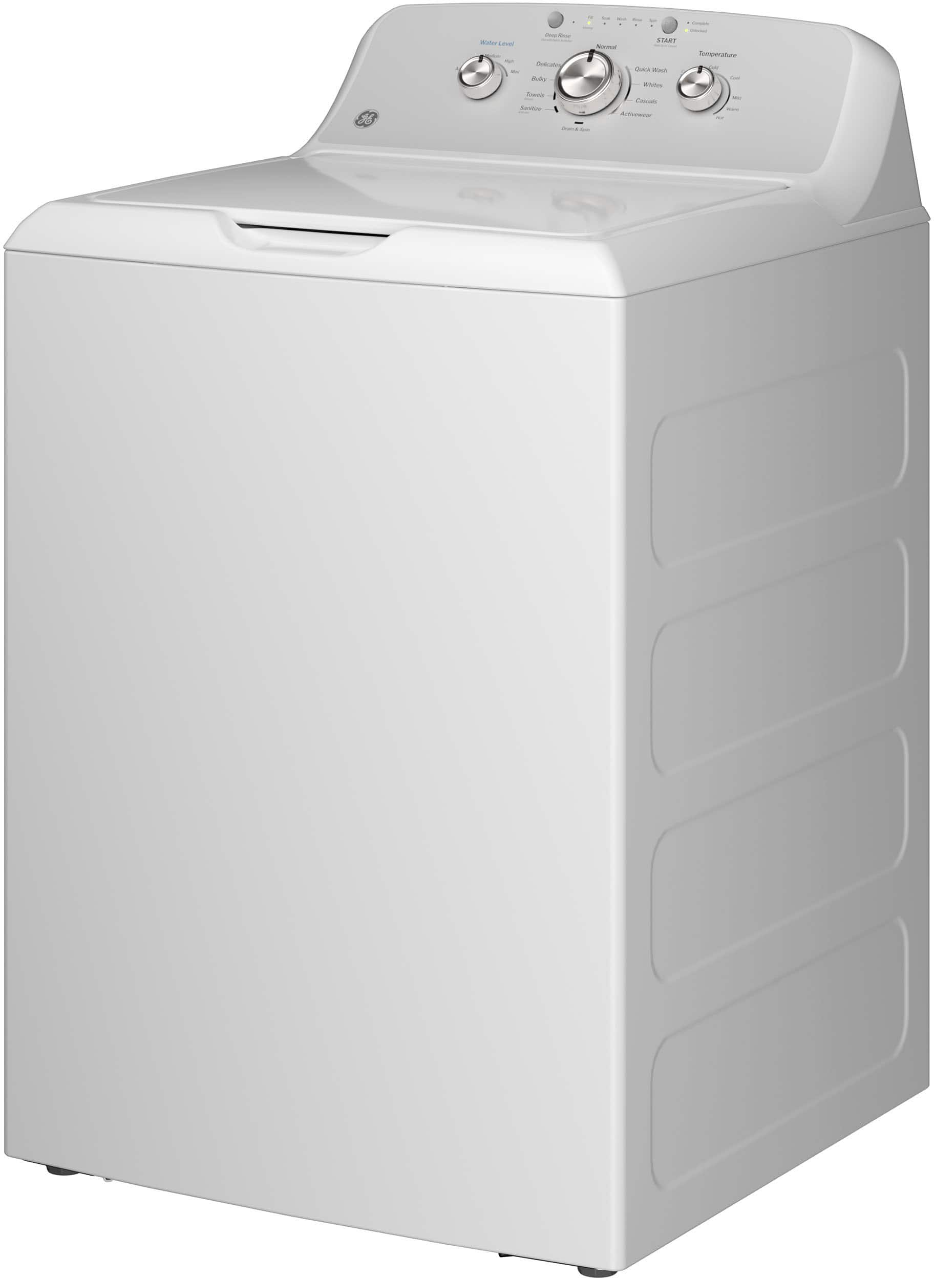 GE - 4.3 Cu. Ft. High-Efficiency Top Load Washer with Cold Plus - White with Silver Matte - Image 4