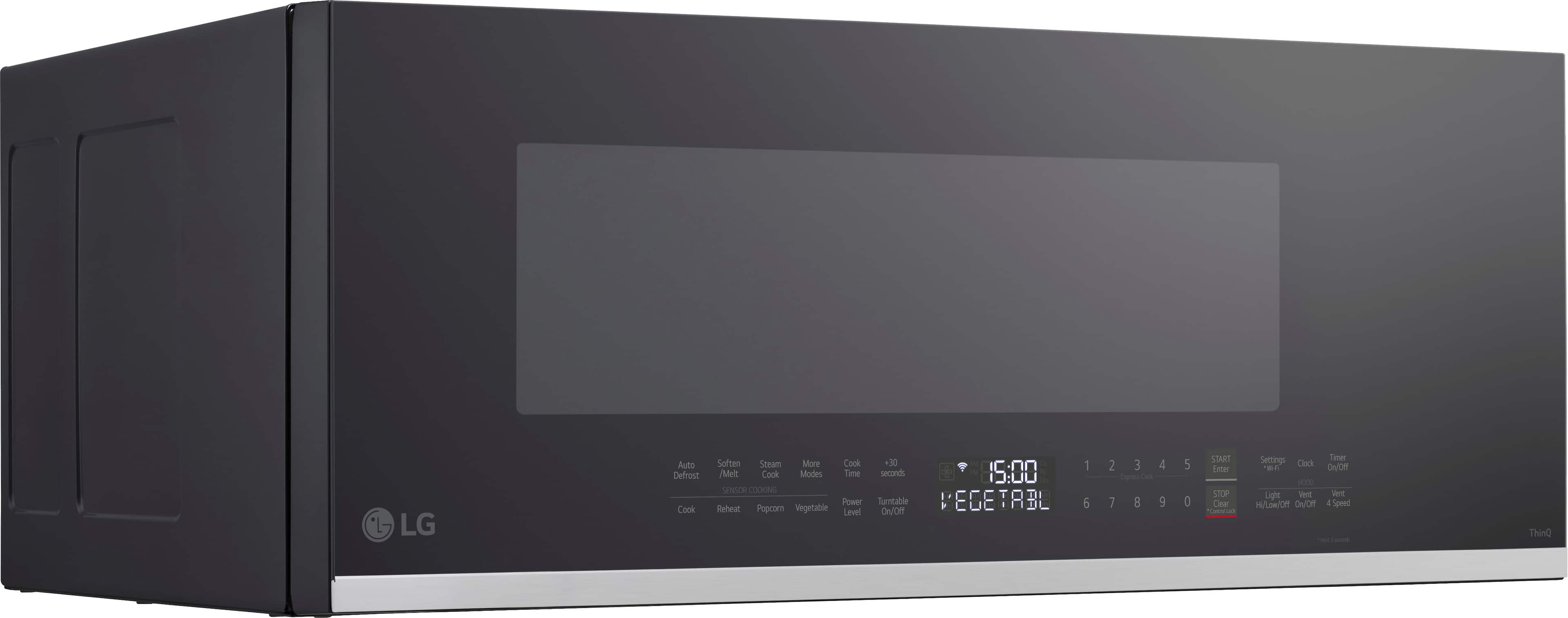 LG - 1.3 Cu. Ft. Low-Profile Over-The-Range Microwave with Sensor Cook and Zero Clearance Door - Black - Image 2