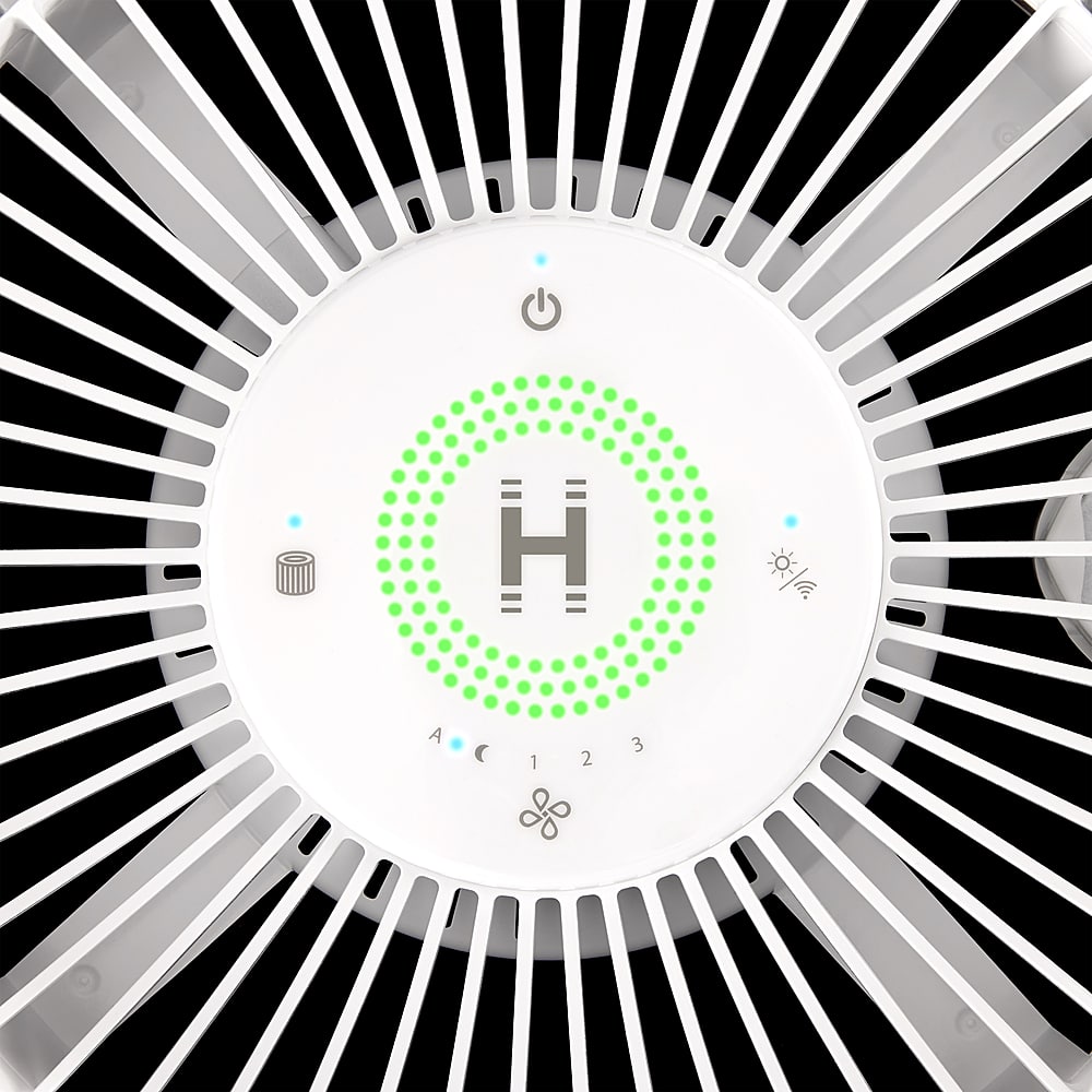 Homedics - Smart True-Hepa Large Room Air Purifier with Air Quality Sensor and UV-C Technology - White - Image 2