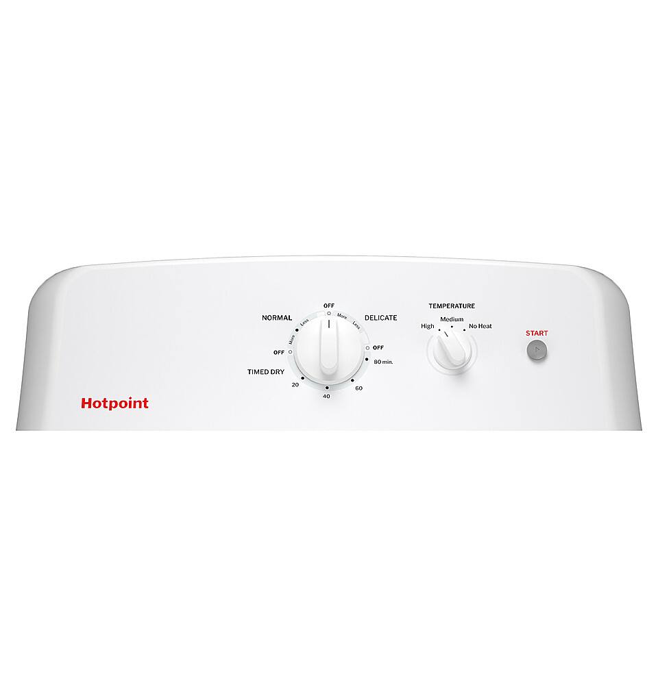 Hotpoint - 6.2 Cu. Ft. Gas Dryer with Auto Dry - White - Image 4