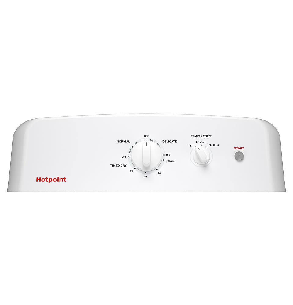 Hotpoint - 6.2 Cu. Ft. Electric Dryer with Auto Dry - White - Image 5