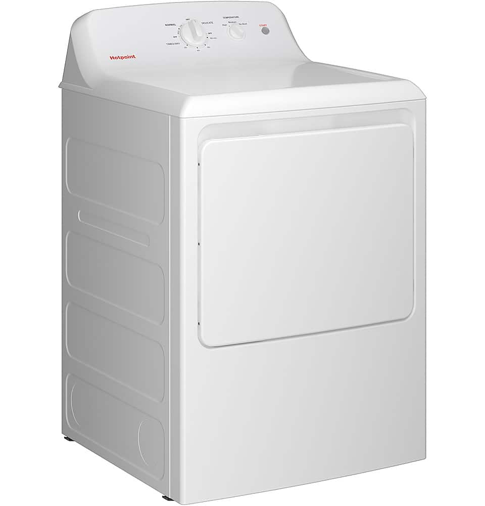 Hotpoint - 6.2 Cu. Ft. Electric Dryer with Auto Dry - White - Image 2