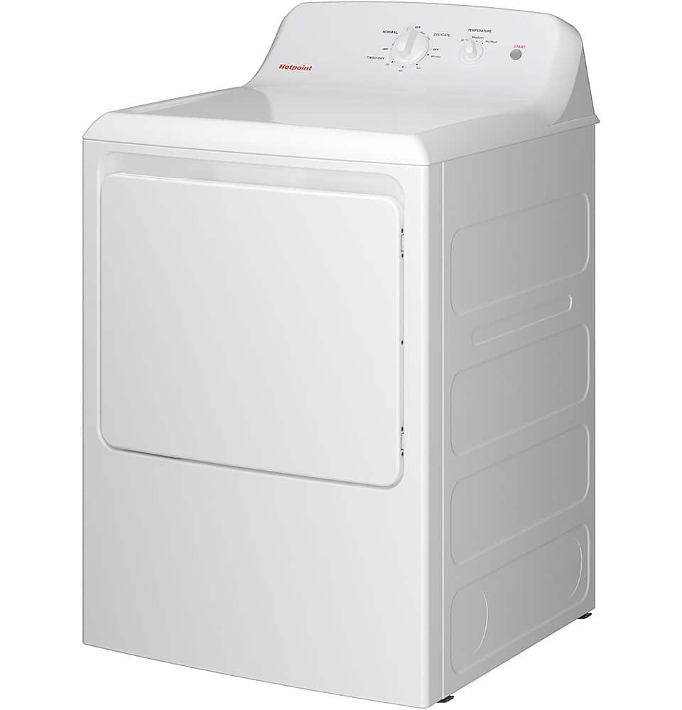 Hotpoint - 6.2 Cu. Ft. Electric Dryer with Auto Dry - White - Image 4