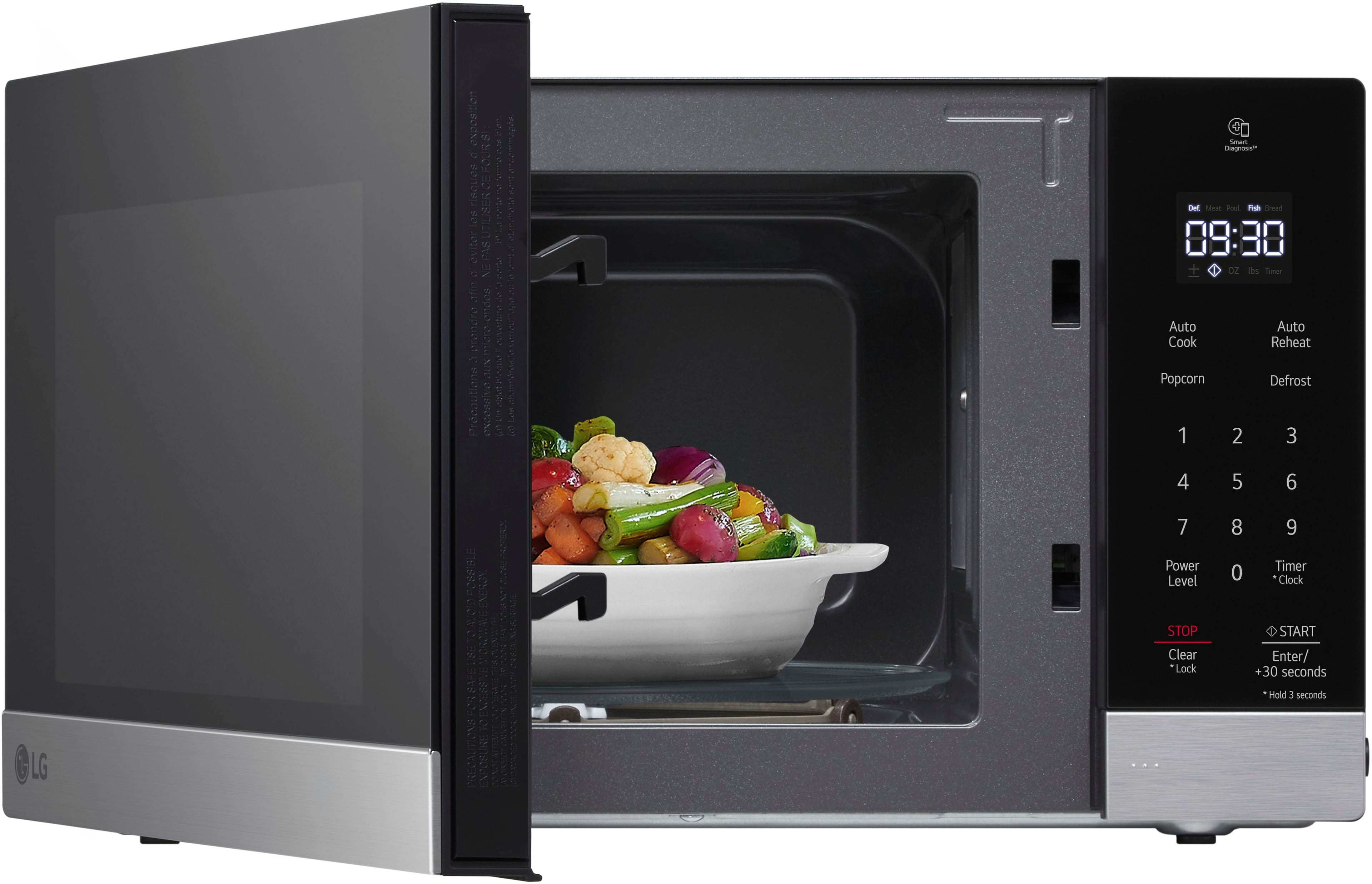 LG - 0.9 Cu. Ft. Countertop Microwave with Sensor Cooking and Smart Inverter - Stainless Steel - Image 8
