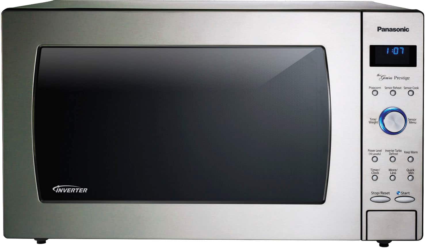 Panasonic - 2.2 Cu. Ft. 1250-Watt Countertop Microwave Oven with Inverter Technology - Stainless steel