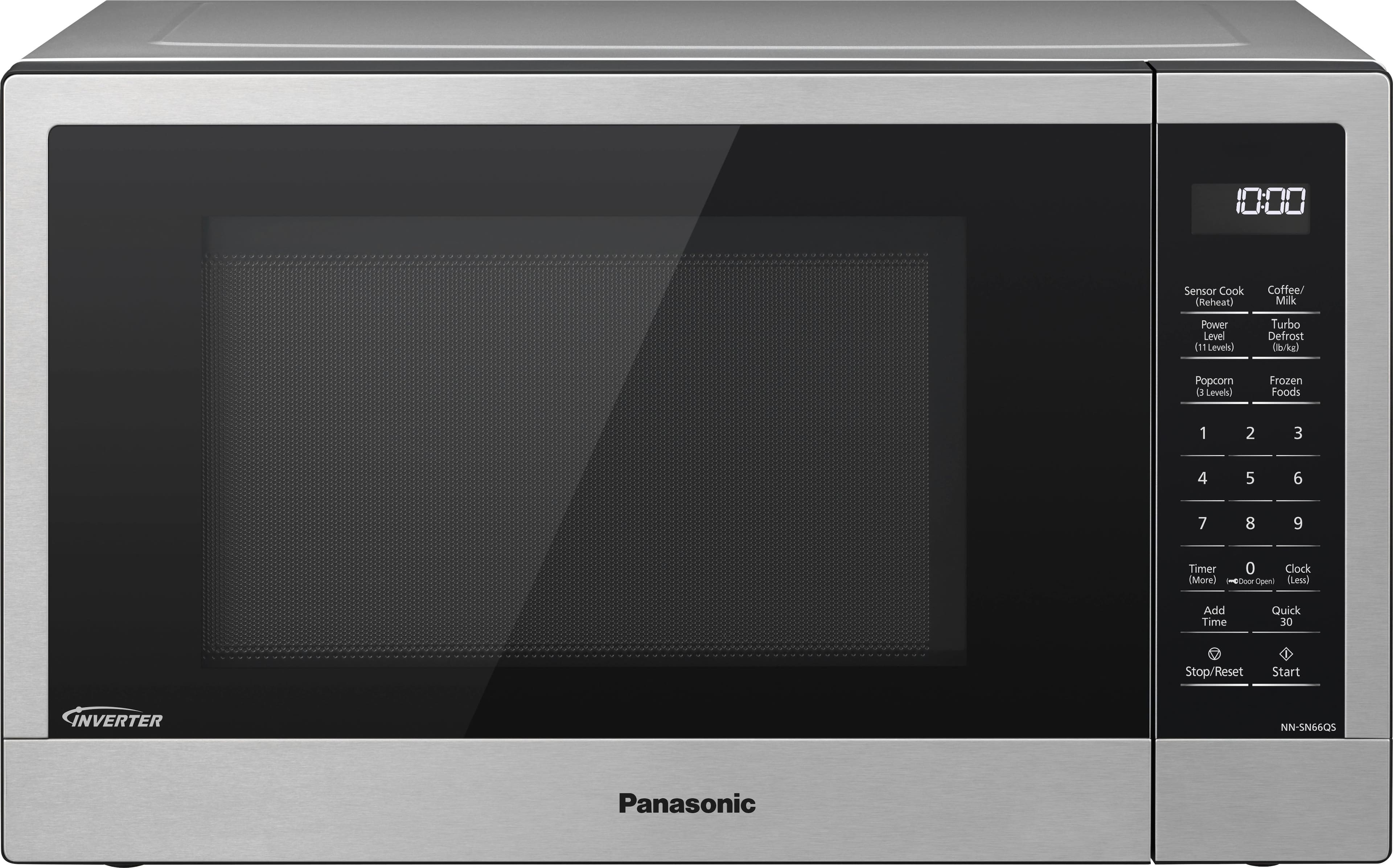 Panasonic - 1.2 Cu. Ft. 1200-Watt Countertop Microwave Oven with Inverter Technology - Stainless steel