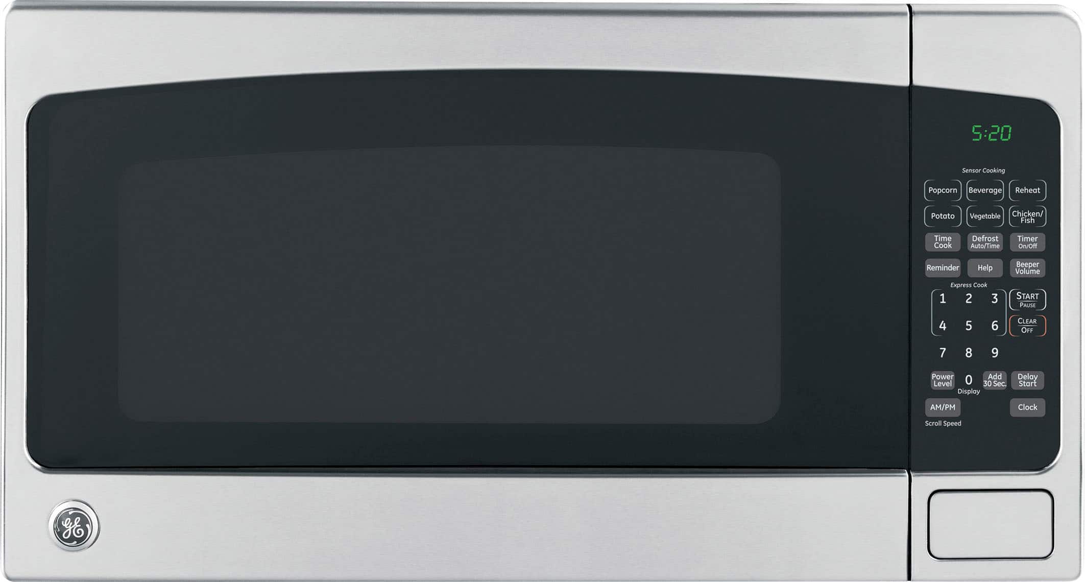 GE - 2.0 Cu. Ft. Countertop Microwave with Sensor Cooking and Defrost - Stainless Steel