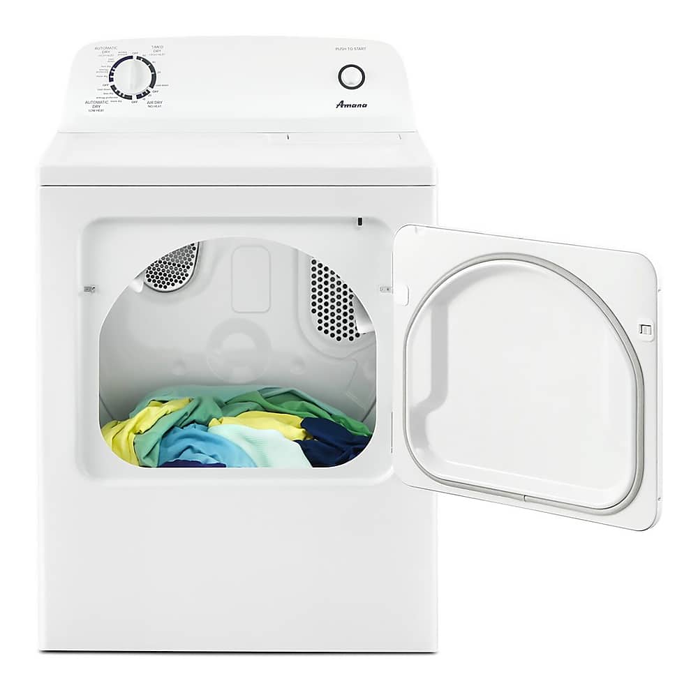 Amana - 6.5 Cu. Ft. Electric Dryer with Automatic Dryness Control - White - Image 6