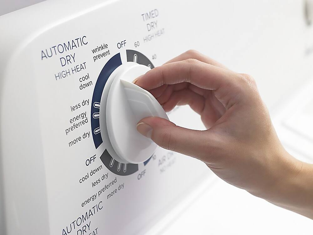 Amana - 6.5 Cu. Ft. Electric Dryer with Automatic Dryness Control - White - Image 7