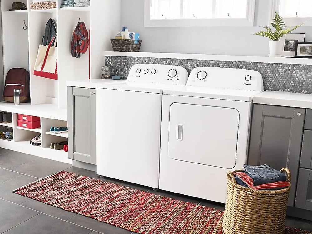 Amana - 6.5 Cu. Ft. Electric Dryer with Automatic Dryness Control - White - Image 12