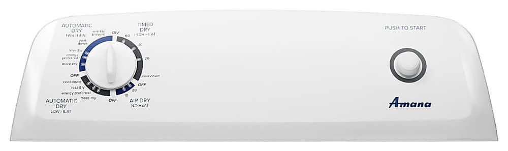 Amana - 6.5 Cu. Ft. Electric Dryer with Automatic Dryness Control - White - Image 13