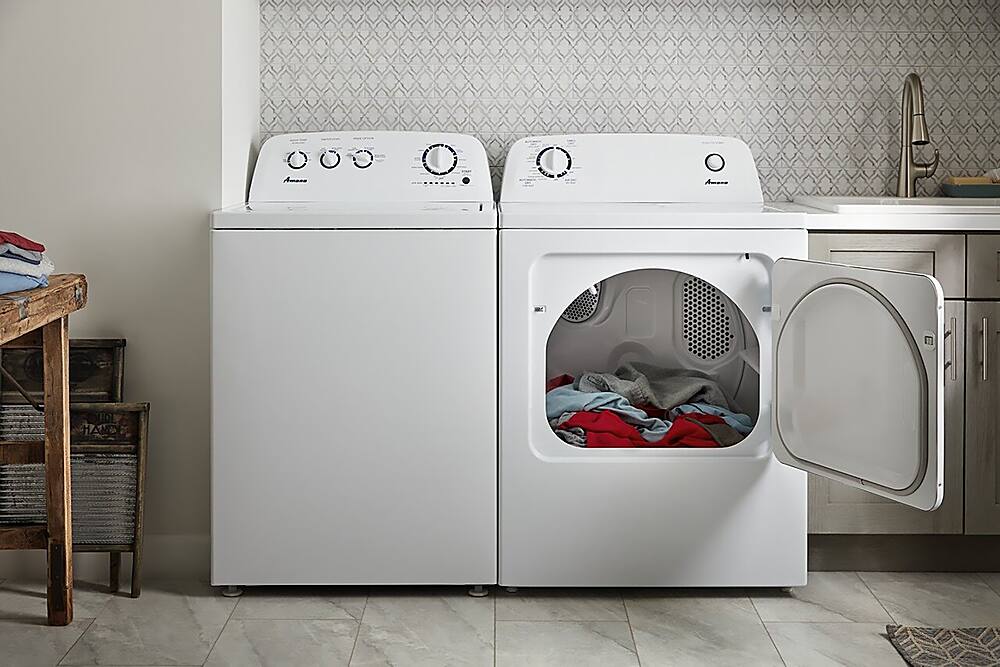 Amana - 6.5 Cu. Ft. Electric Dryer with Automatic Dryness Control - White - Image 15