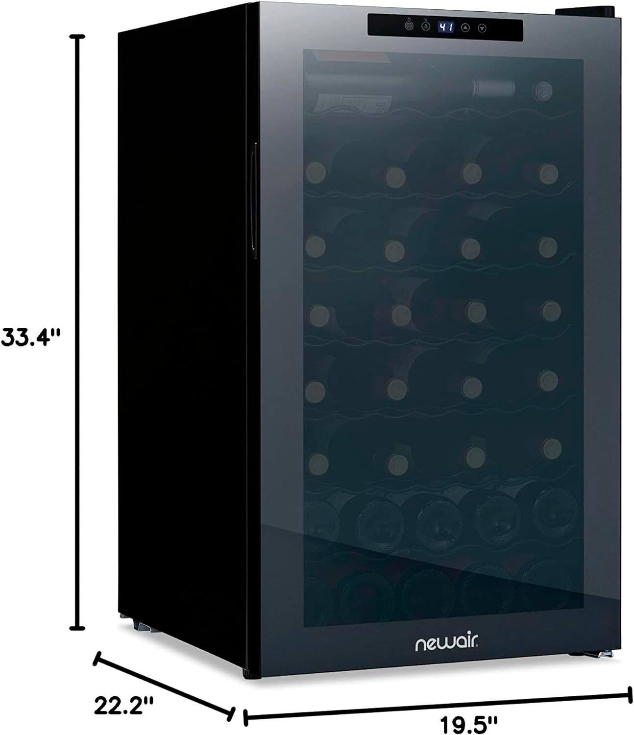 NewAir - Refurbished Freestanding Wine Cooler - Black - Image 4