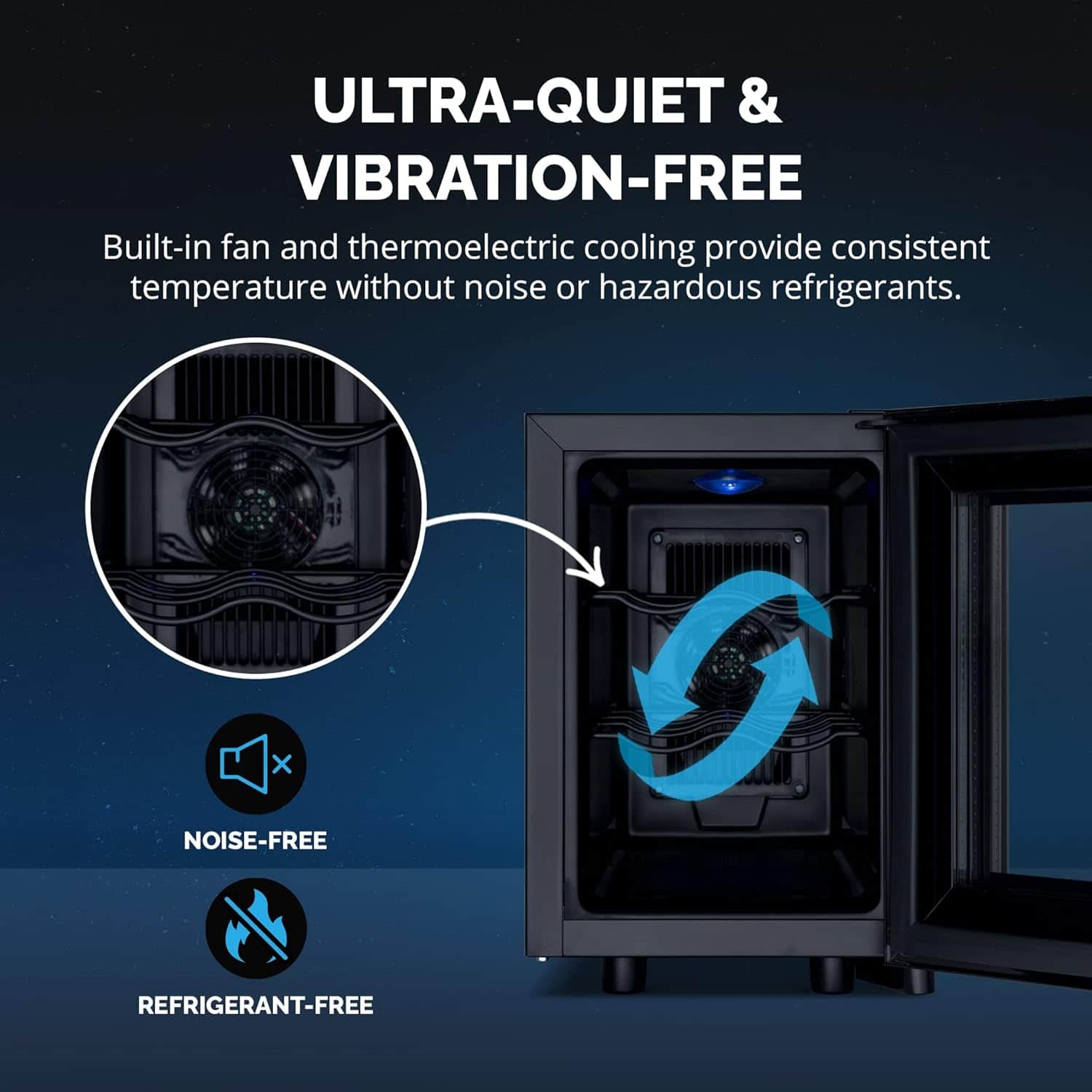 NewAir - Refurbished Shadow-Tᵀᴹ Series Wine Cooler w/ Thermoelectric Cooling - Black - Image 3