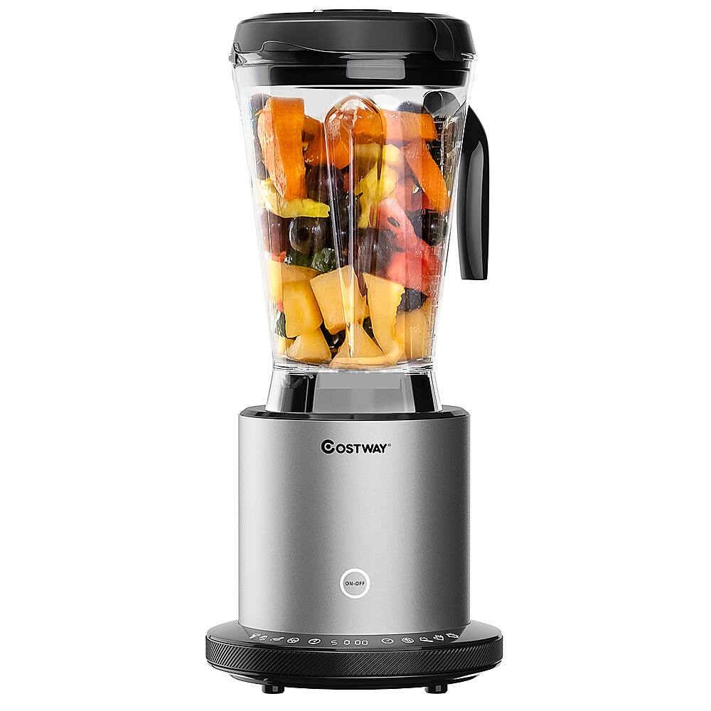 Costway - 1500W Countertop Blender Smoothie Maker High Power Blender w/ 10 Speeds - Black/Silver - Image 11