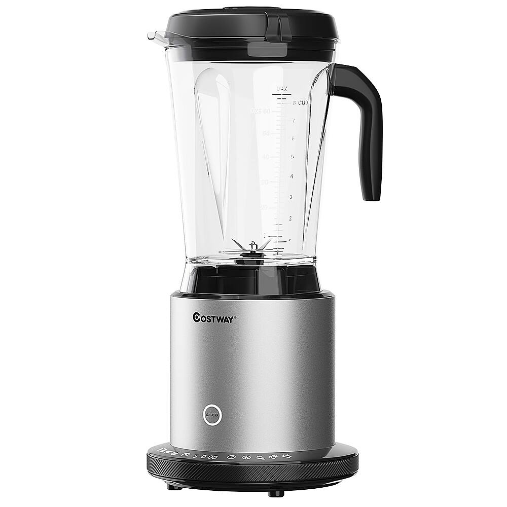 Costway - 1500W Countertop Blender Smoothie Maker High Power Blender w/ 10 Speeds - Black/Silver - Image 12