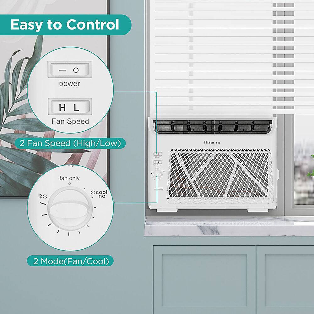 Hisense - 5,000 BTU 150 Sq. Ft. Window Air Conditioner - White - Image 4