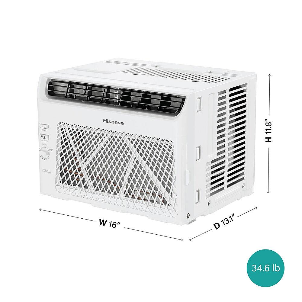 Hisense - 5,000 BTU 150 Sq. Ft. Window Air Conditioner - White - Image 6