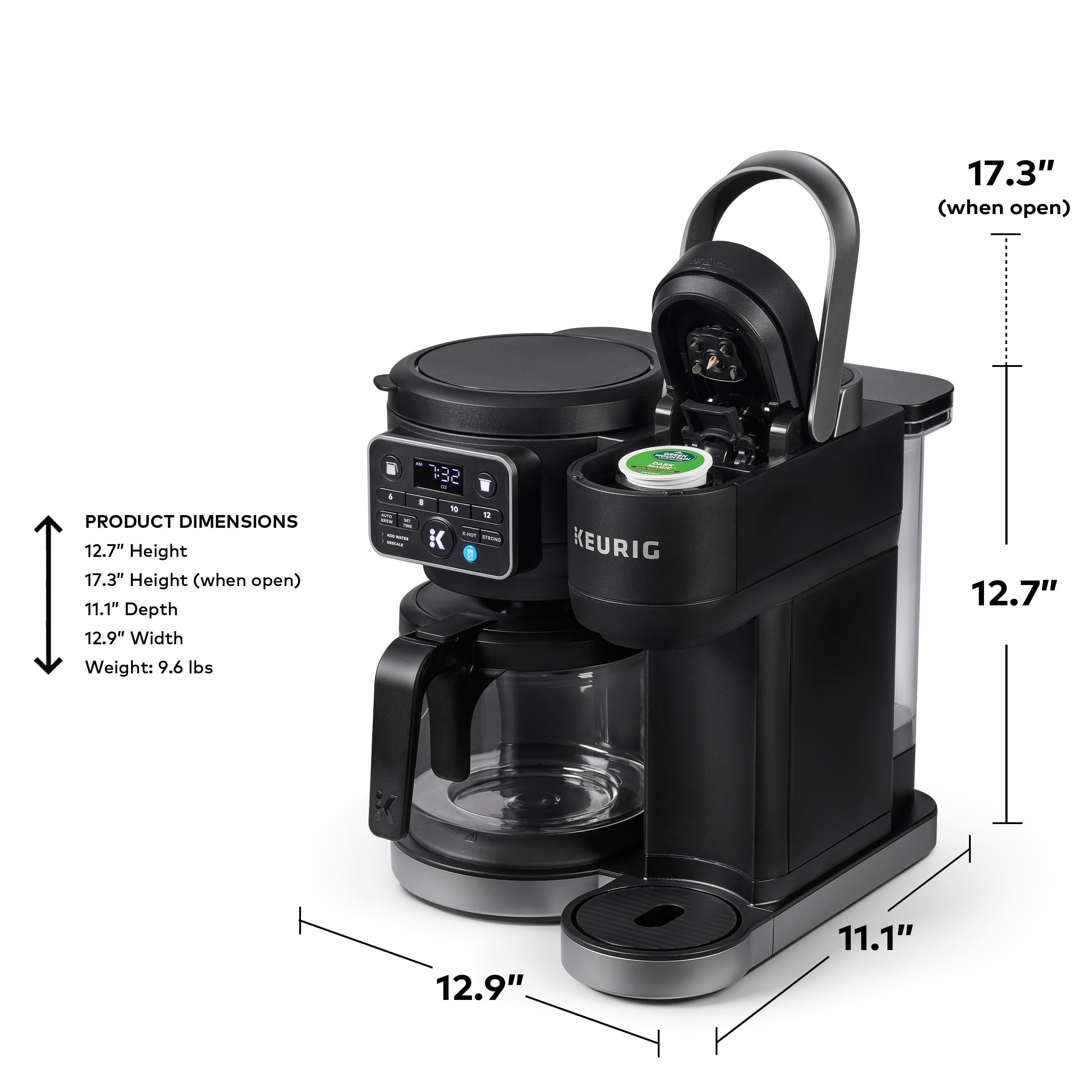 Keurig - K-Duo Single Serve & Carafe Coffee Maker - Black - Image 10