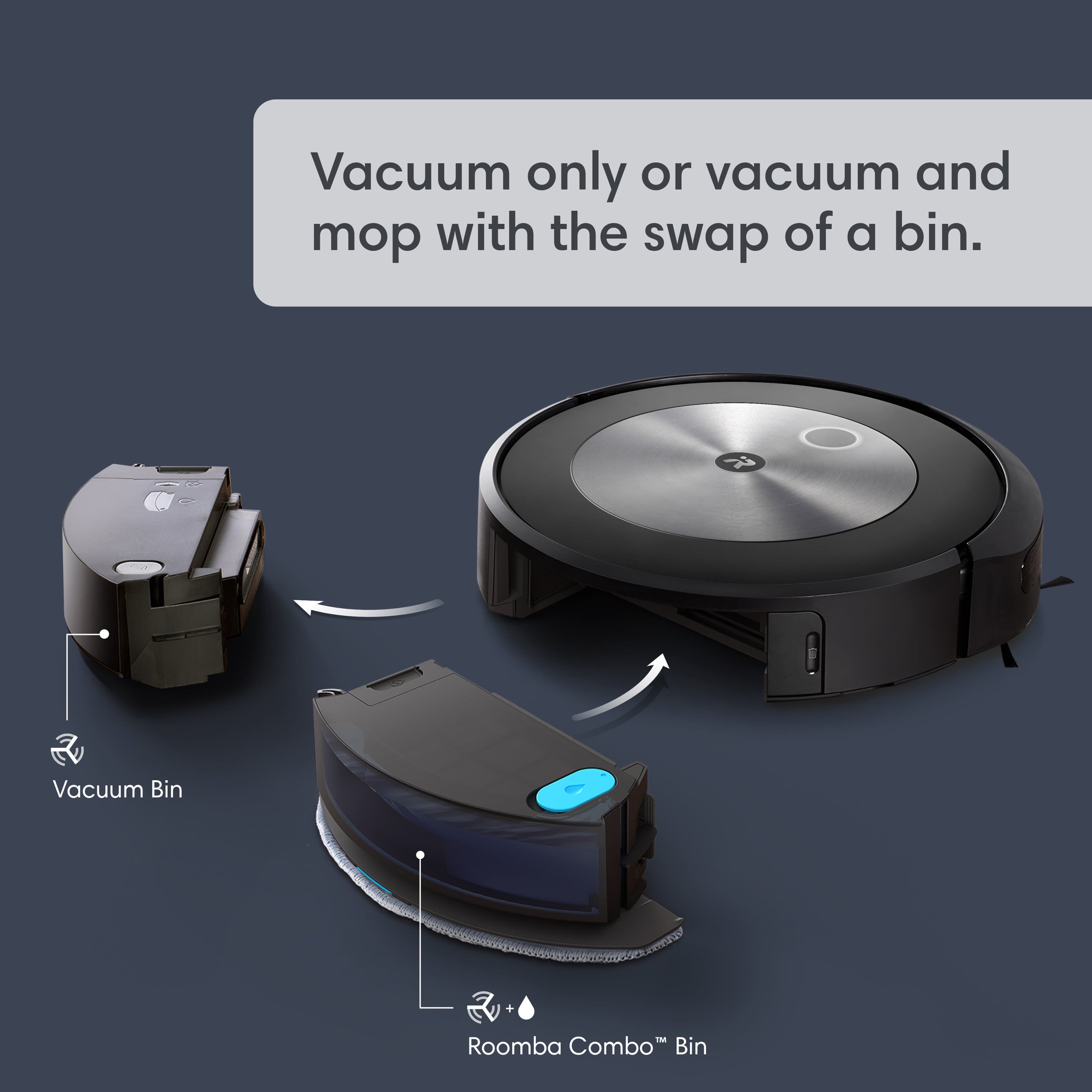 iRobot - Roomba Combo j5 Robot Vacuum and Mop - Graphite - Image 2