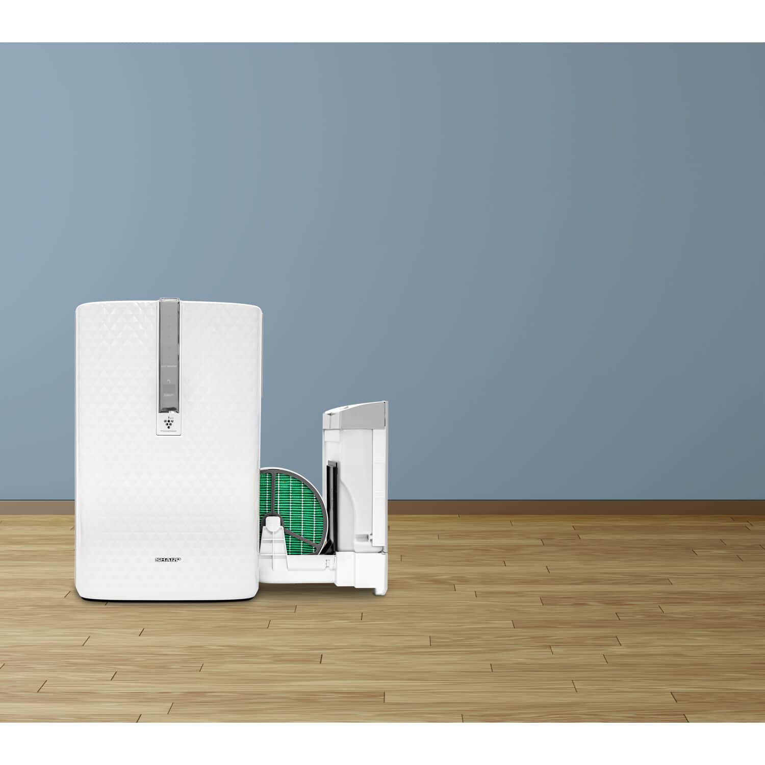 Sharp - Air Purifier and Humidifier with Plasmacluster Ion Technology Recommended for Medium-Sized Rooms - White - Image 3