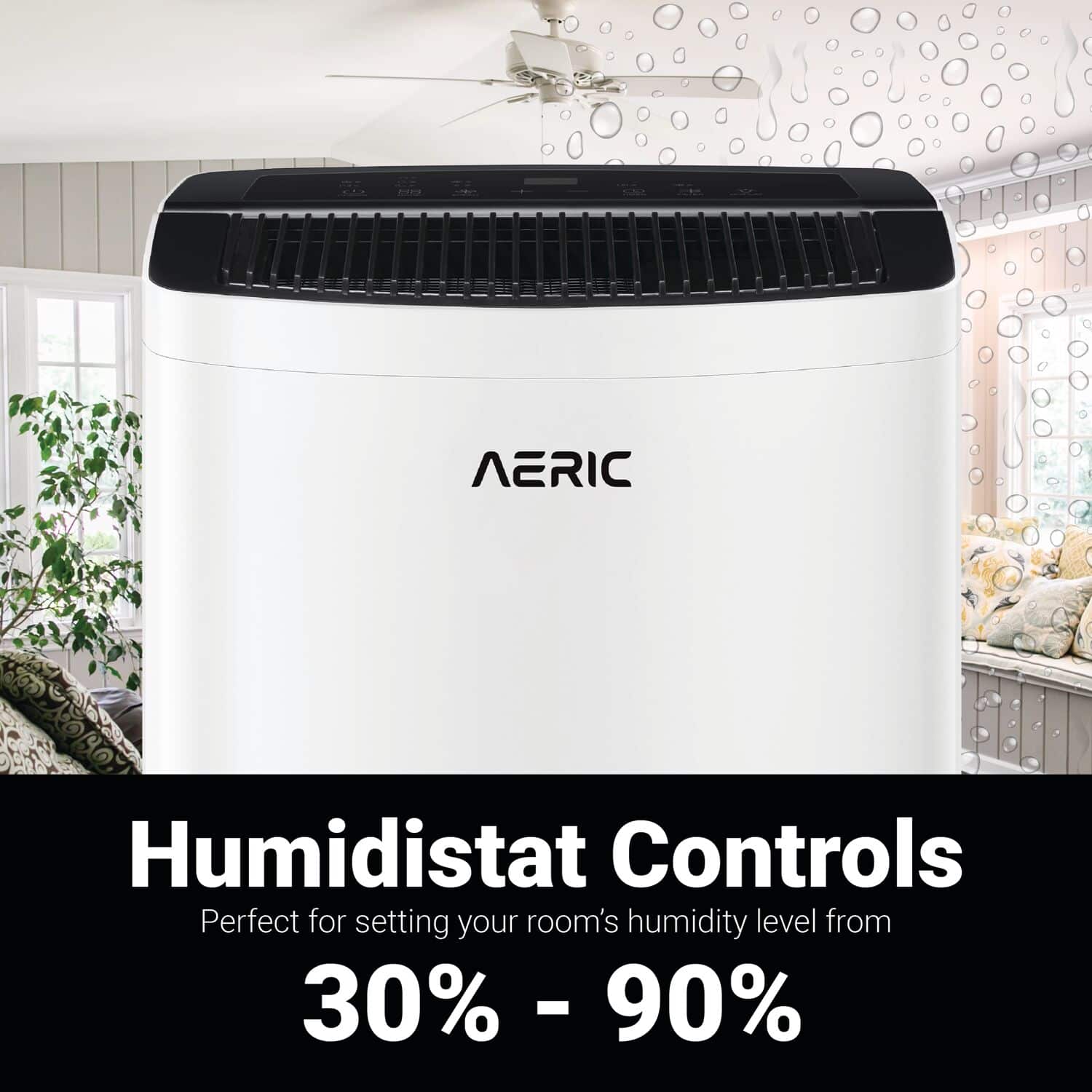 Aeric - 35 Pint Dehumidifier - White - Image 7