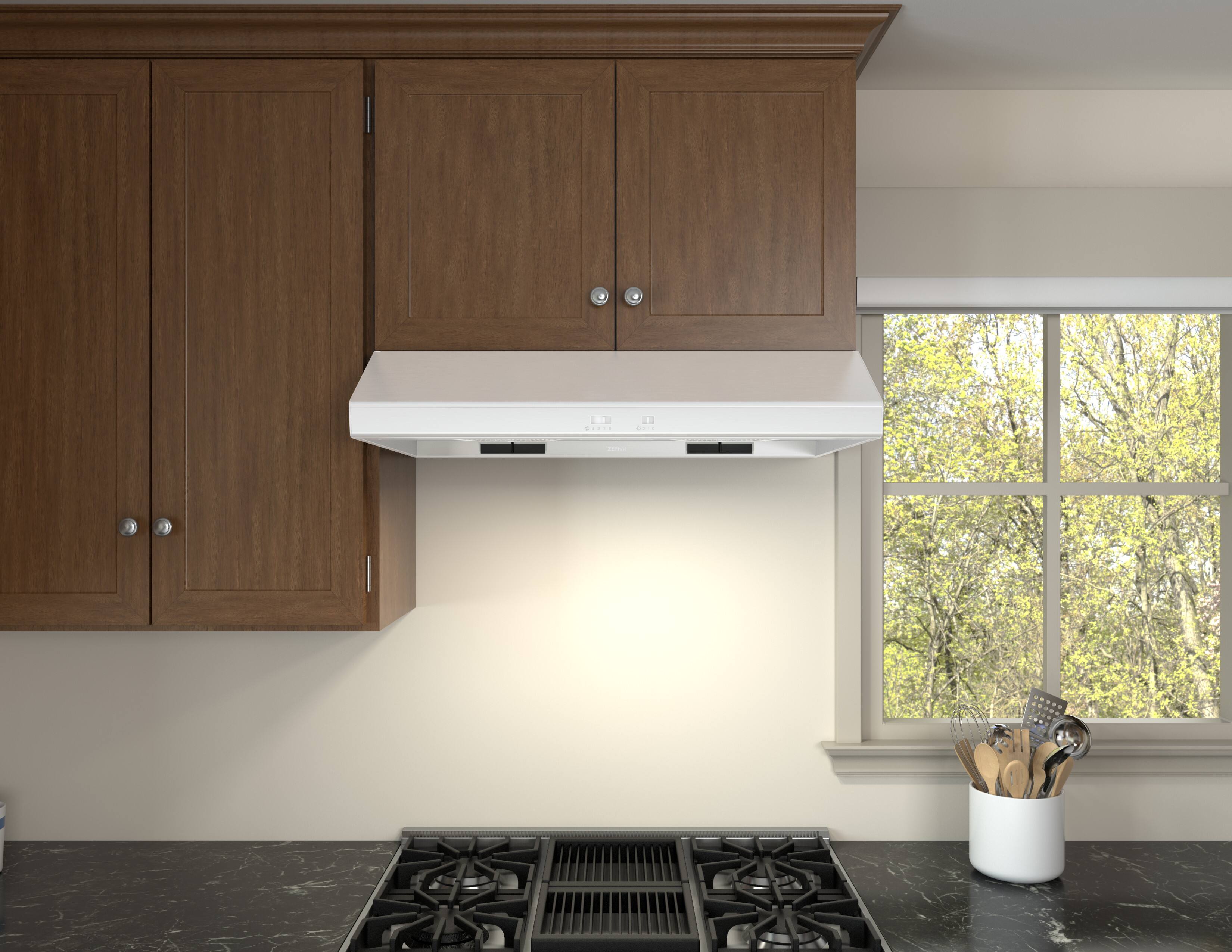 Zephyr - 36 inches - Externally Vented - Under cabinet Range Hood - White - Image 4