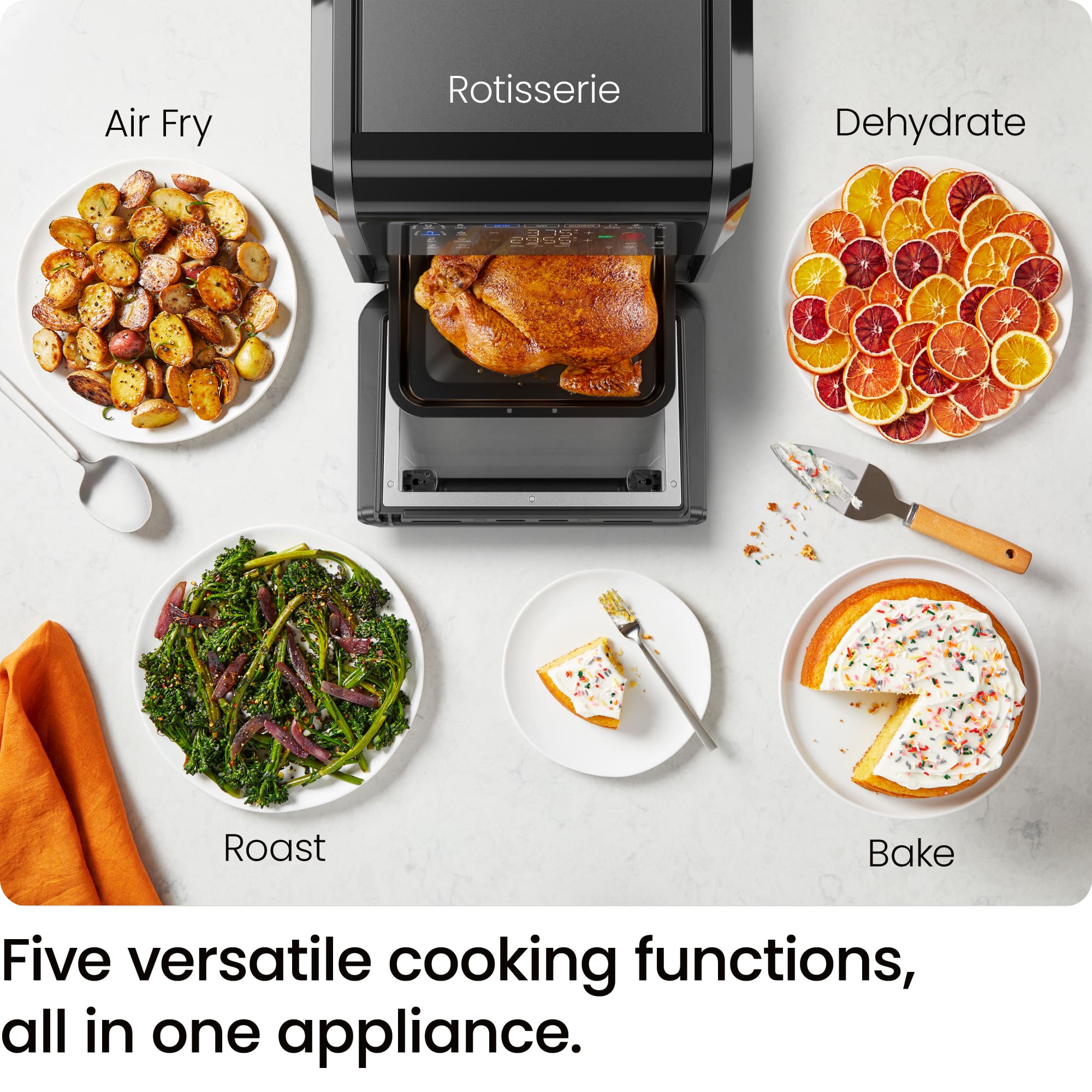 Chefman - ExacTemp 12 Quart 5-in-1 Air Fryer with Integrated Smart Thermometer, 28 Presets - Black - Image 4