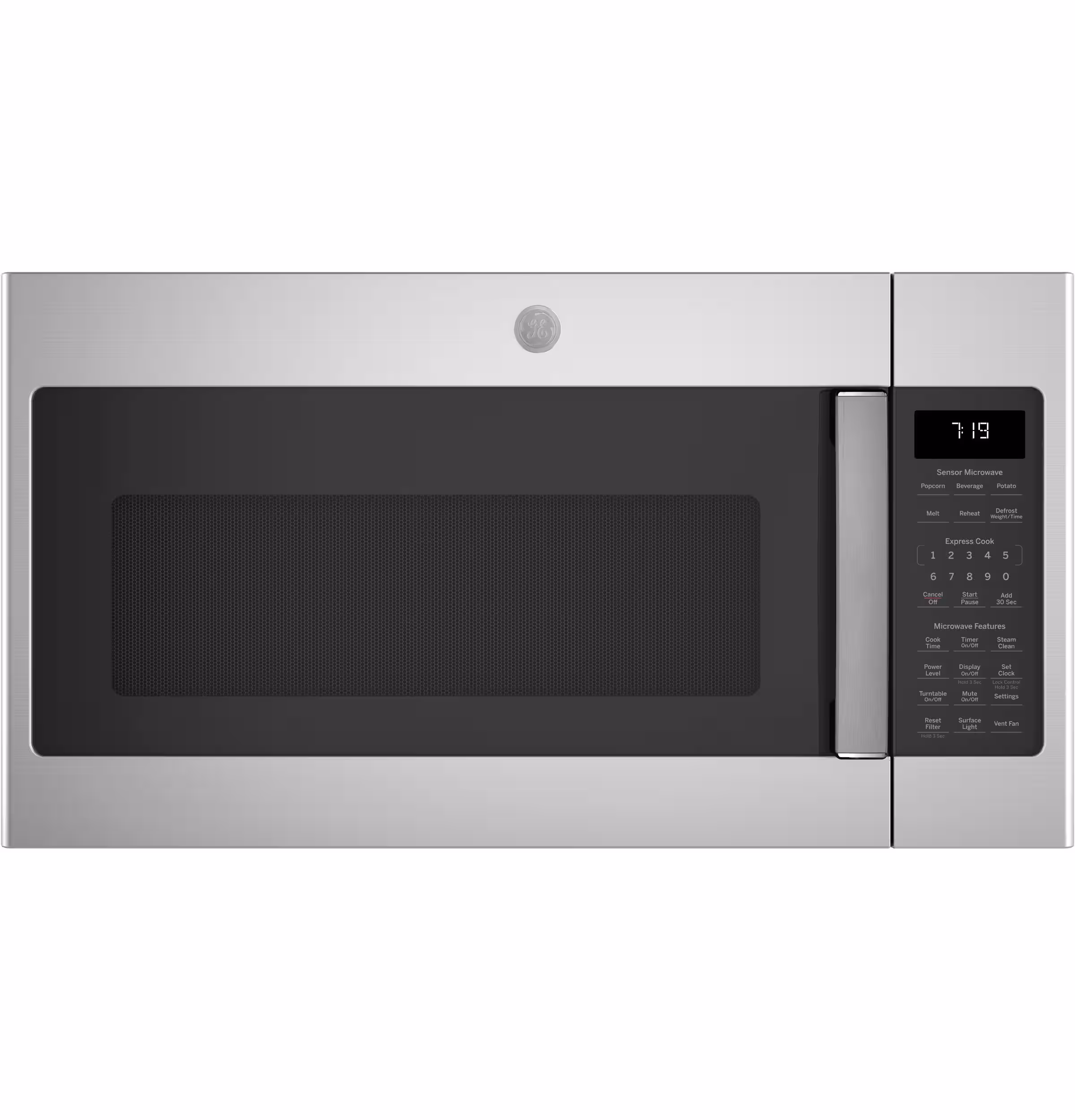 GE - 1.9 Cu. Ft. Over-the-Range Microwave with Sensor Cooking and Steam Cleaning - Stainless steel