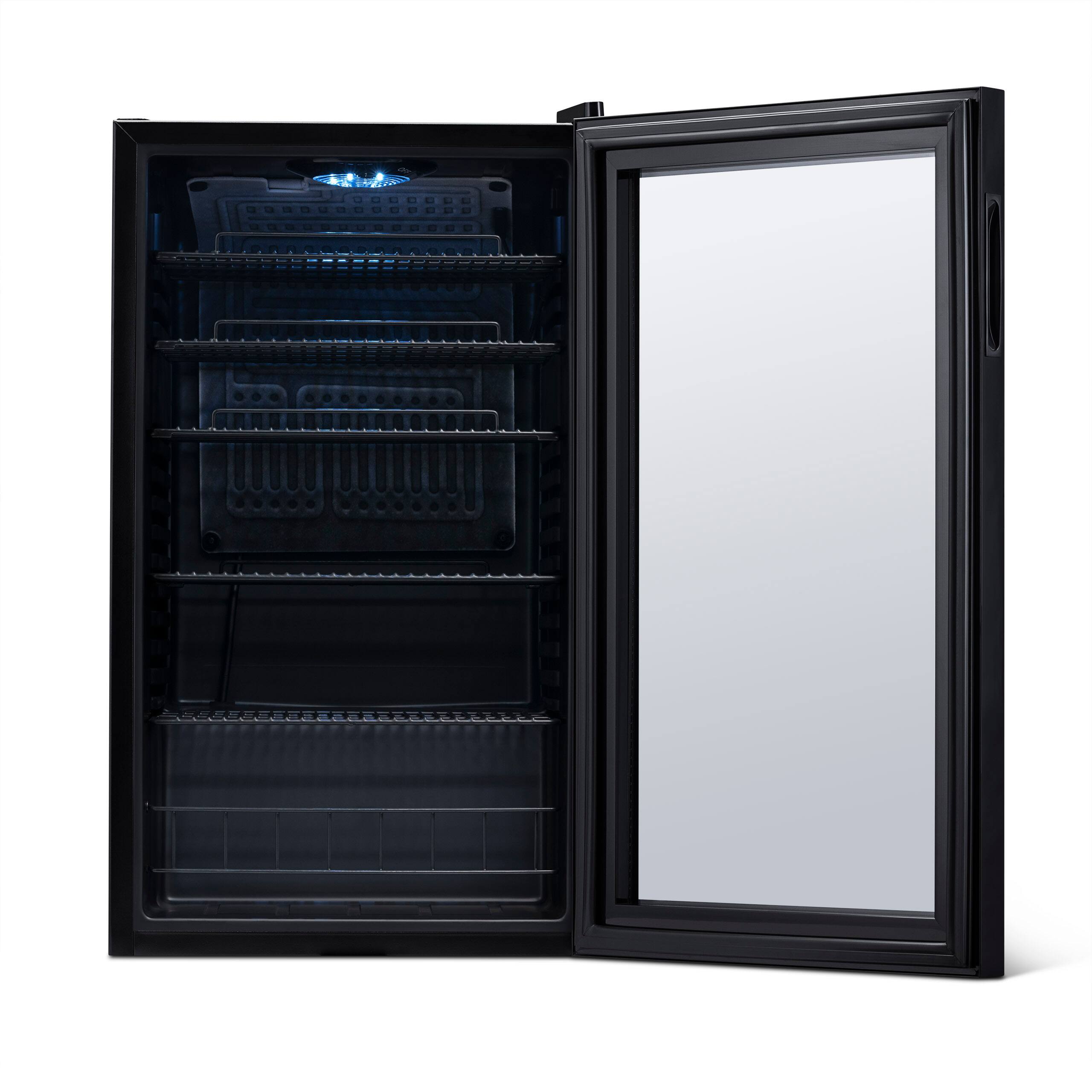NewAir - 126 Can Freestanding Beverage Fridge with 7 Temperature Settings and Adjustable Shelves - Onyx Black - Image 9