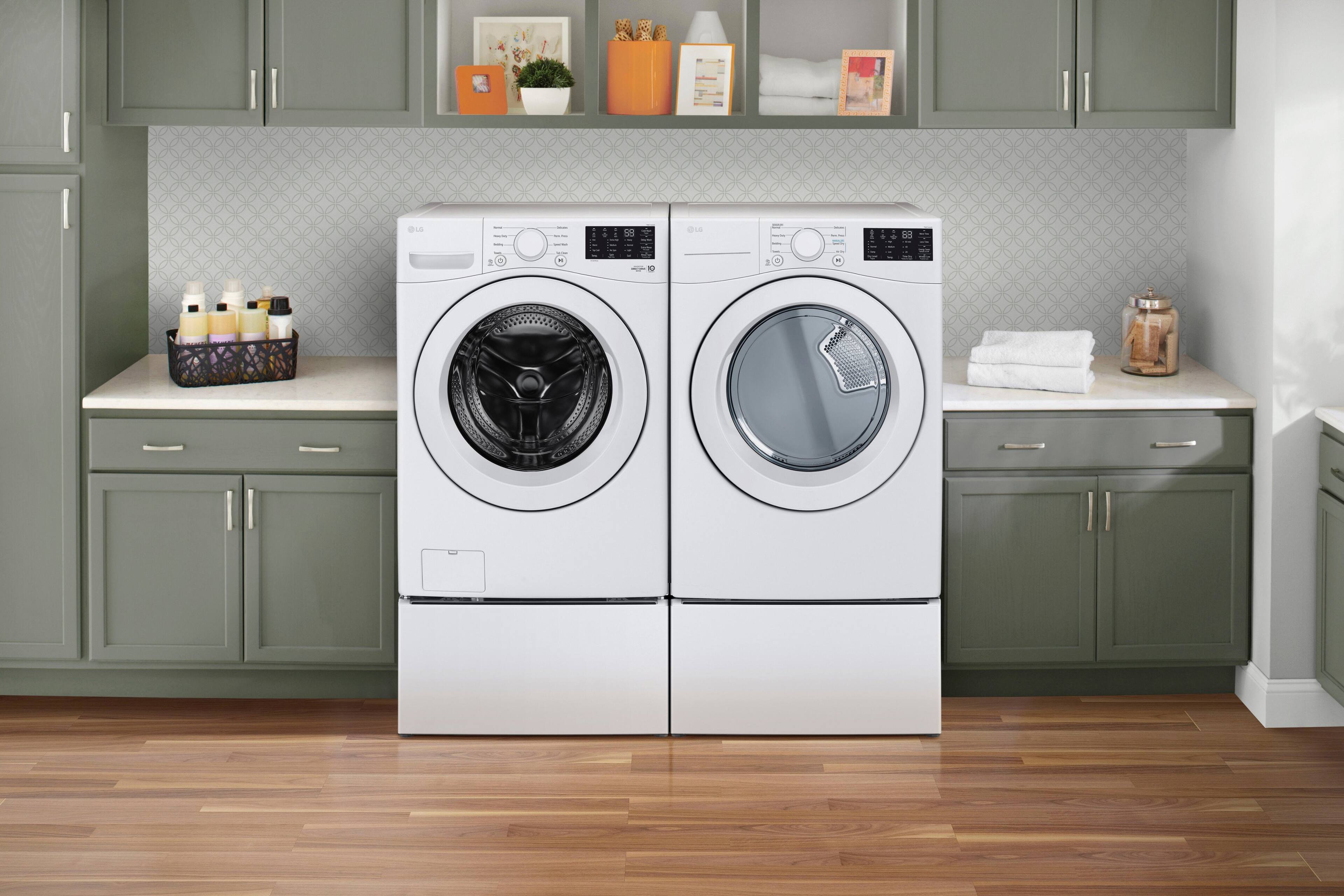 LG - 7.4 Cu. Ft. Stackable Electric Dryer with Wrinkle Care - White - Image 16