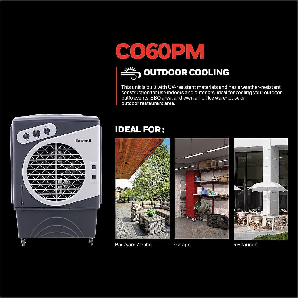 Honeywell - Portable Indoor/Outdoor Evaporative Air Cooler - White - Image 6