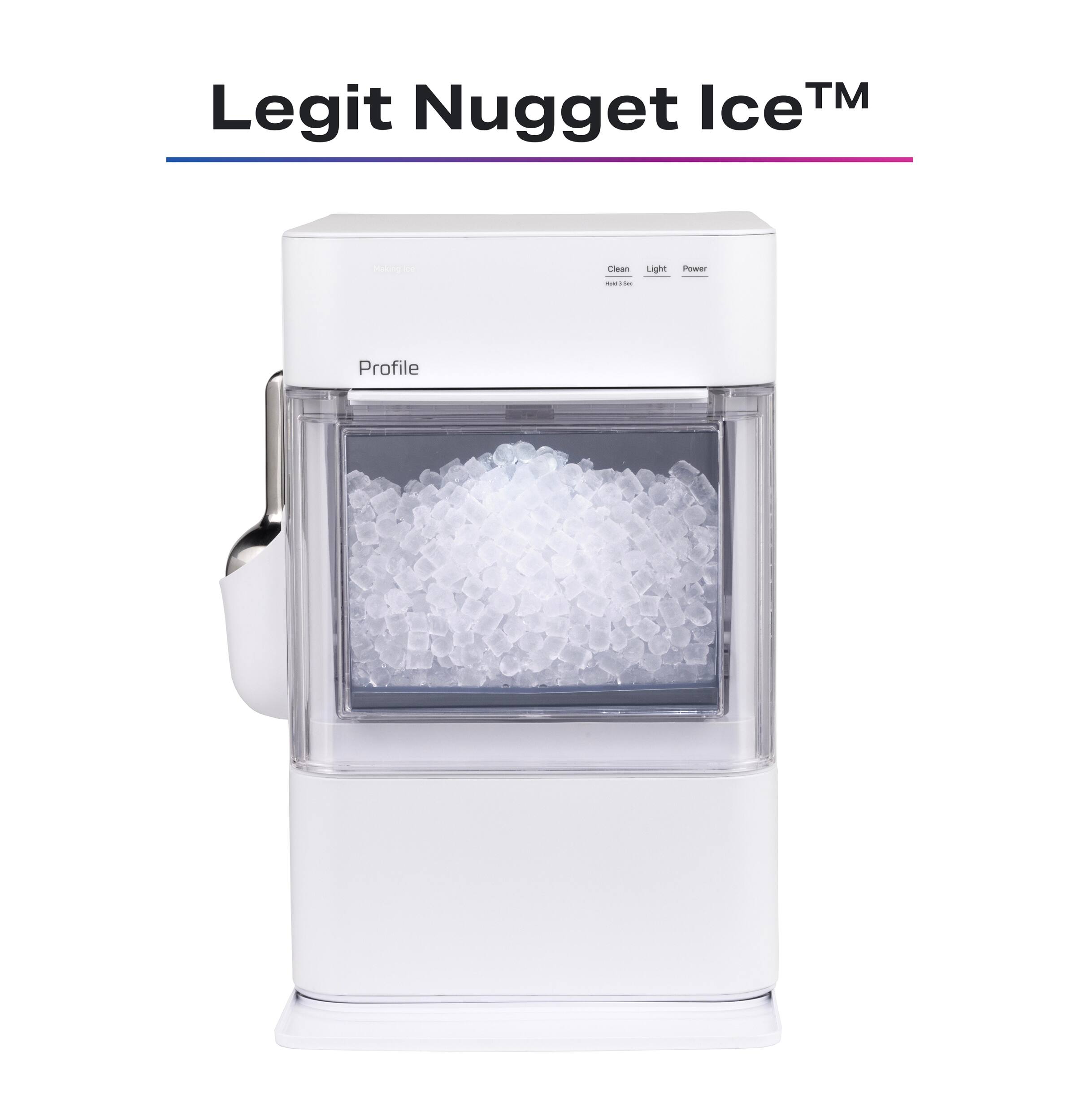 GE Profile - Opal 2.0 Ultra Nugget Ice Maker with Scale Inhibiting Filter - Stone White - Image 2